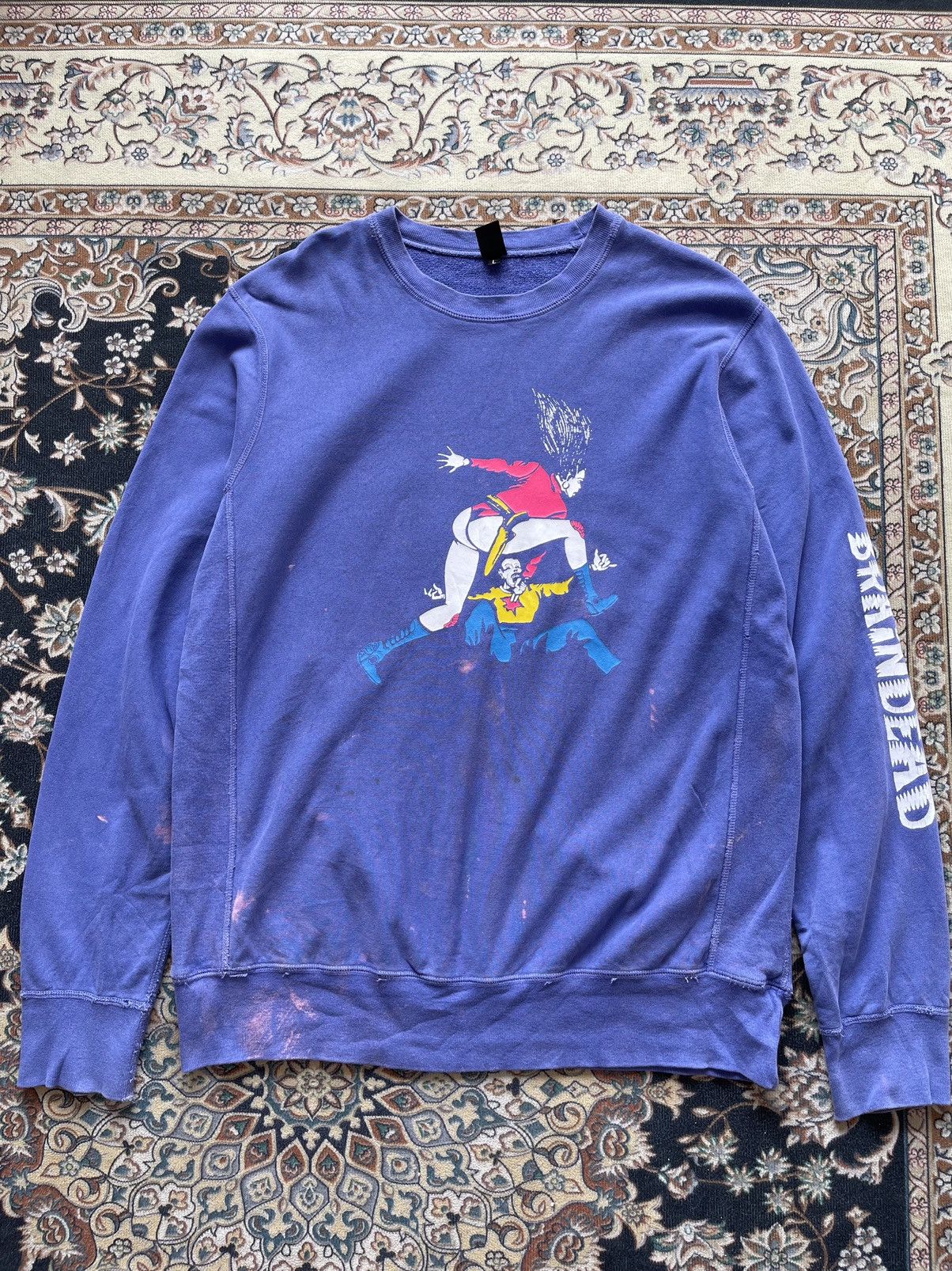 Brain Dead Brain Dead Distressed Crewneck Size US L / EU 52-54 / 3 - 9 Thumbnail