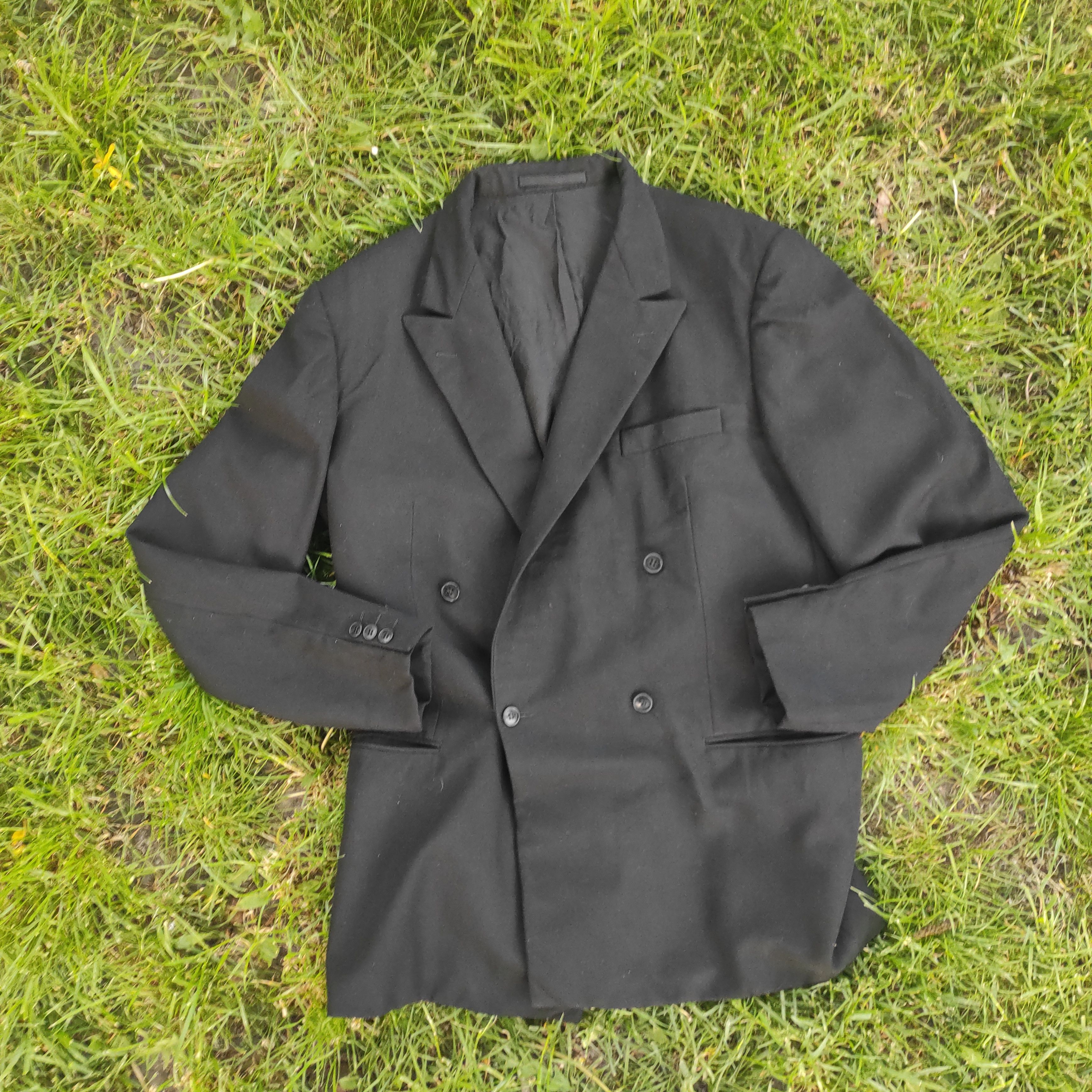 Other Double-Breasted Black Suit PkZ Blazer Size M Pants W28 L31 Size 40L - 3 Thumbnail