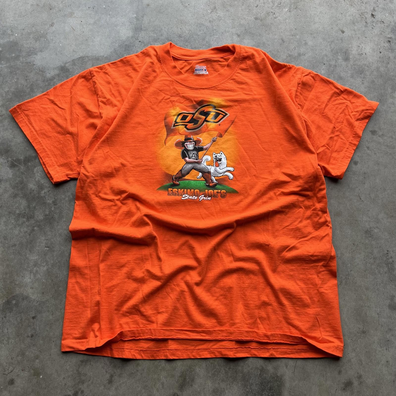 Hanes × Vintage Vintage Y2K Oklahoma State University OSU Eskimo Joe’s Shirt Size US XL / EU 56 / 4 - 1 Thumbnail