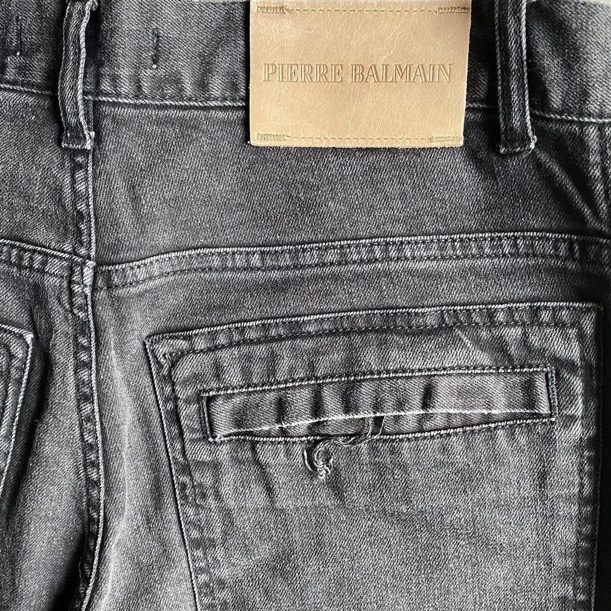 Balmain Pierre Balmain Side Lace Biker Jeans Size US 35 - 6 Thumbnail