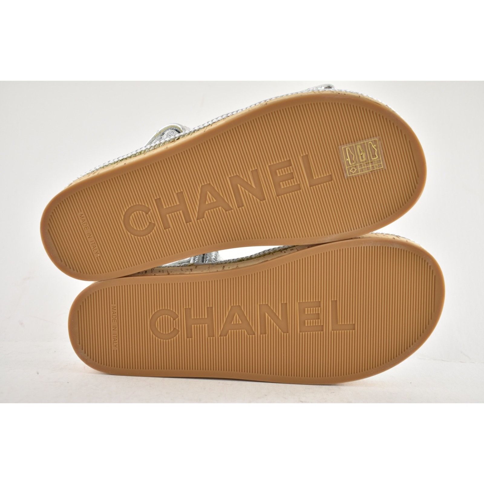 Chanel Chanel 20S Silver Cord Rope CC Logo Quilted Ankle Strap Size US 6 / IT 36 - 16 Thumbnail