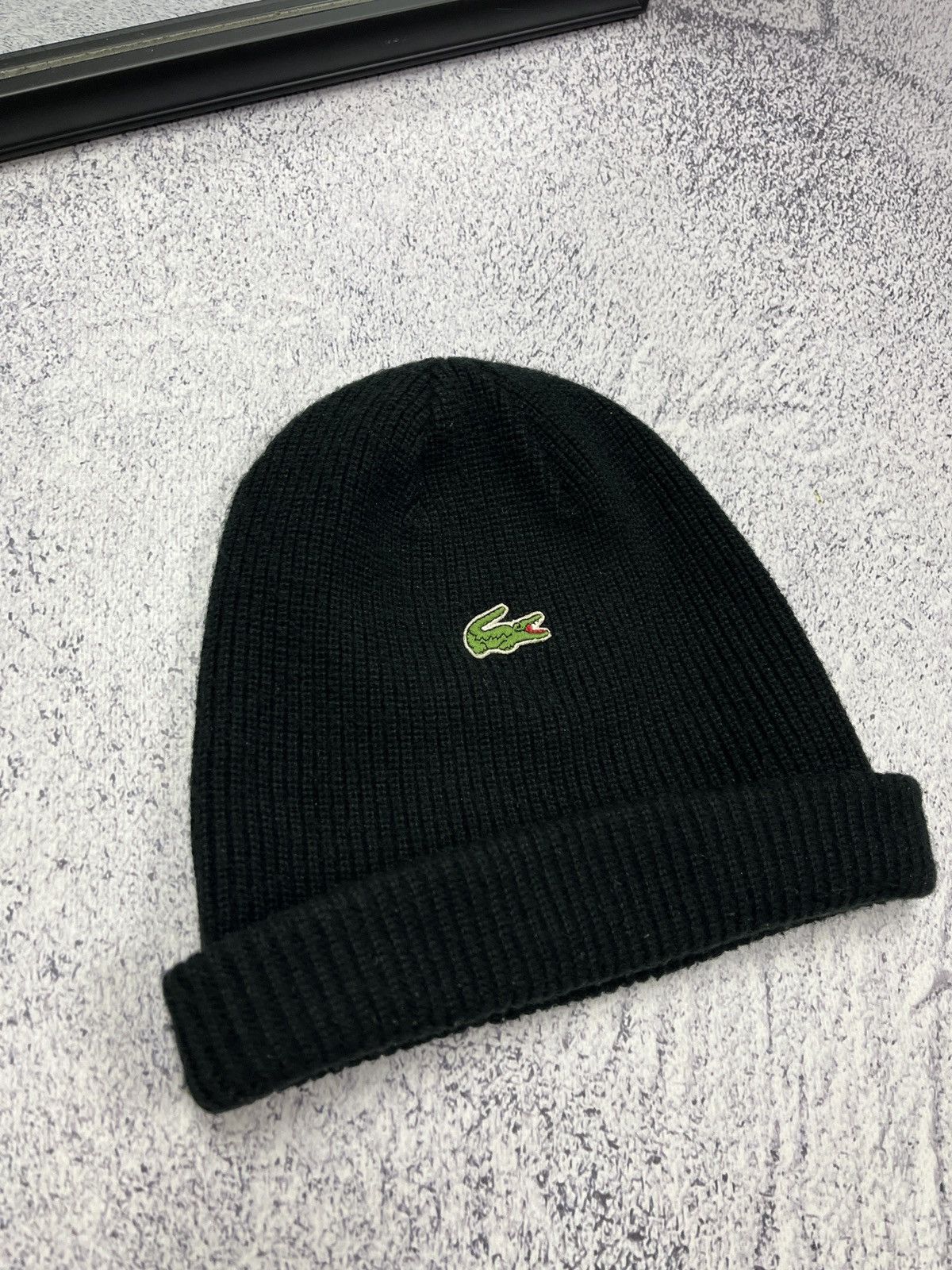 Lacoste Vintage Lacoste Acrylic Beanie Hat 90s Made In France Hype Size ONE SIZE - 6 Thumbnail