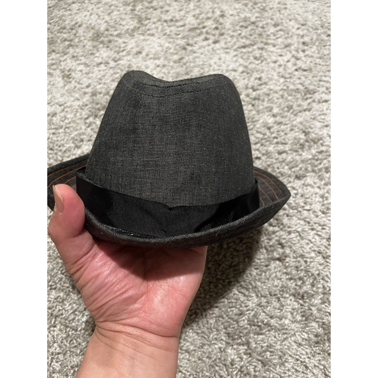 Goorin Bros. Goorin Bros Denim Fedora Hat Medium Gray Trilby Mens NWT Size ONE SIZE - 6 Thumbnail