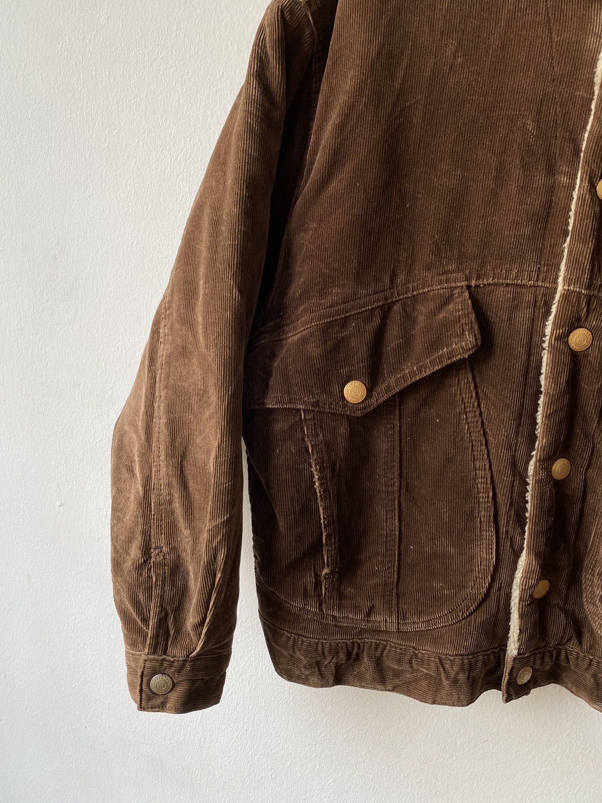 Big John × Vintage 1990s - Vintage Big John Corduroy Sherpa Lining Jacket Size US M / EU 48-50 / 2 - 6 Thumbnail