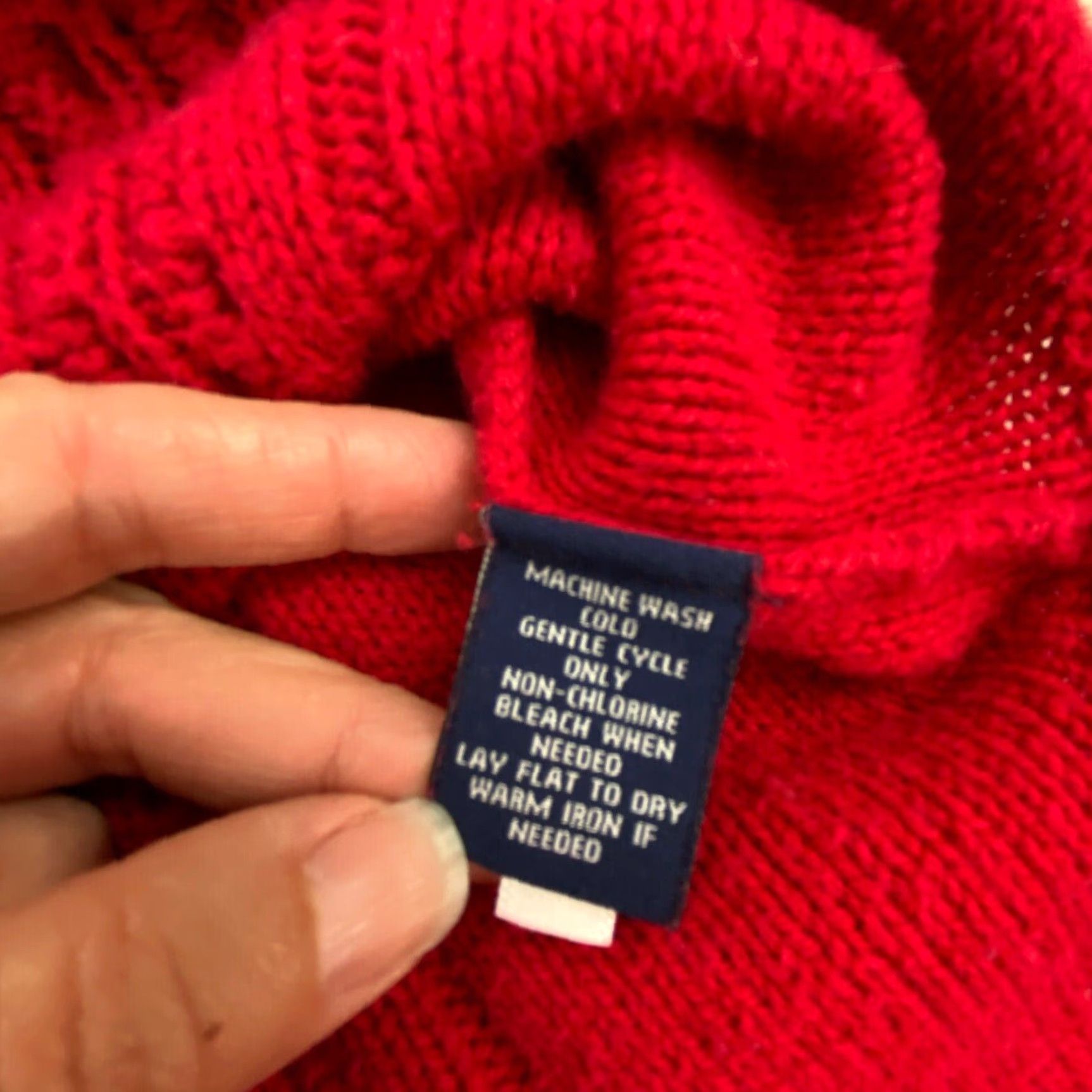 Chaps Chaps Womens Classic Cable Knit Sweater Red Medium Boat Neck Pullover Size M / US 6-8 / IT 42-44 - 4 Thumbnail