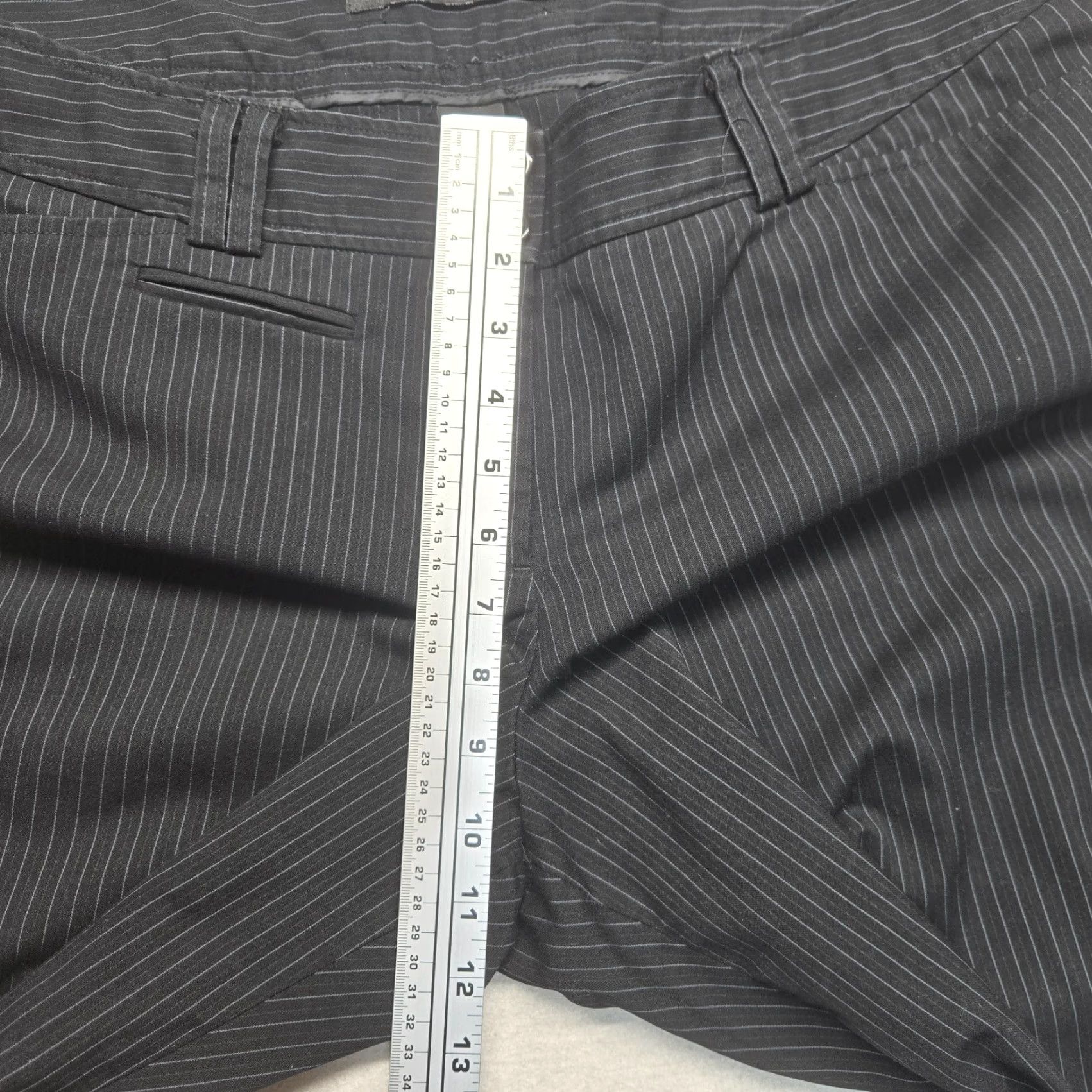Vintage Lane Bryant Pants Dress Wide-Leg Black Stripe Striped Plus Size 4 Adult Women's size 4 Womens Pants Size 27" / US 4 / IT 40 - 5 Thumbnail