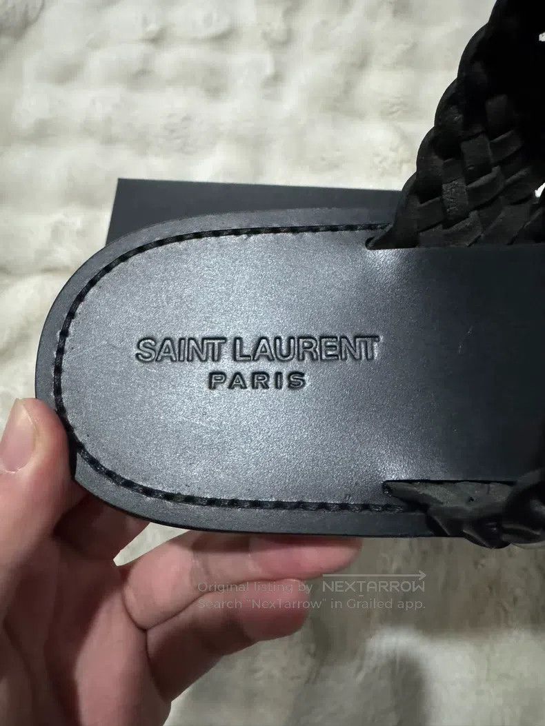 Saint Laurent Paris Saint Laurent Paris Woven Men's Slippers Sandals Size US 12 / EU 45 - 7 Thumbnail