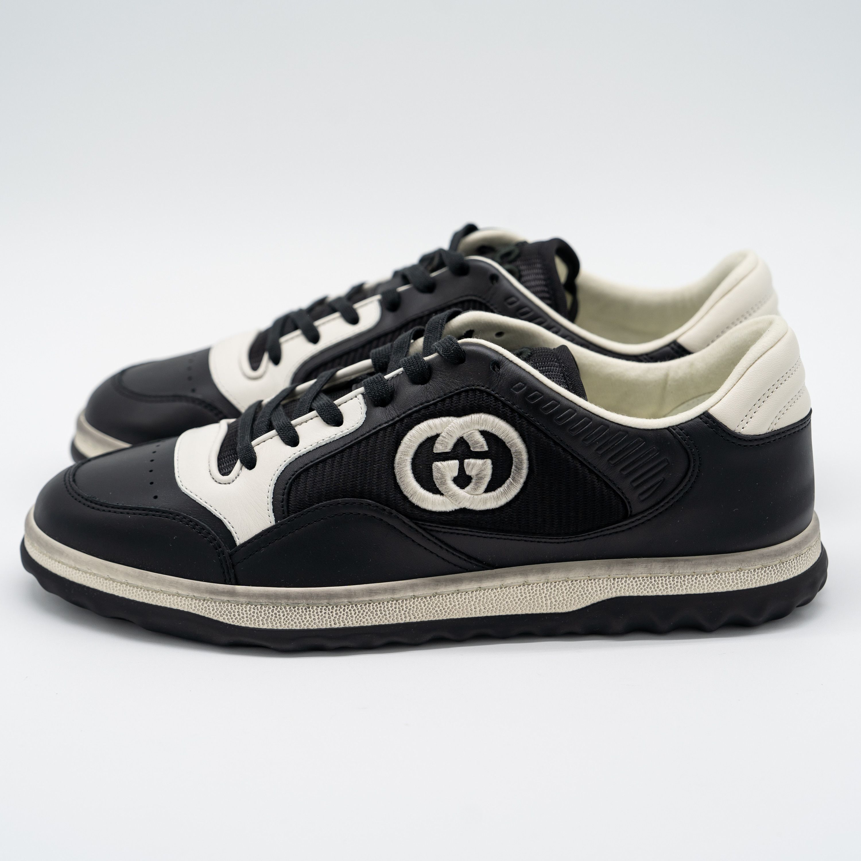 Gucci Gucci MAC80 Sneakers Black Off White Leather Size US 10 / EU 43 - 4 Thumbnail