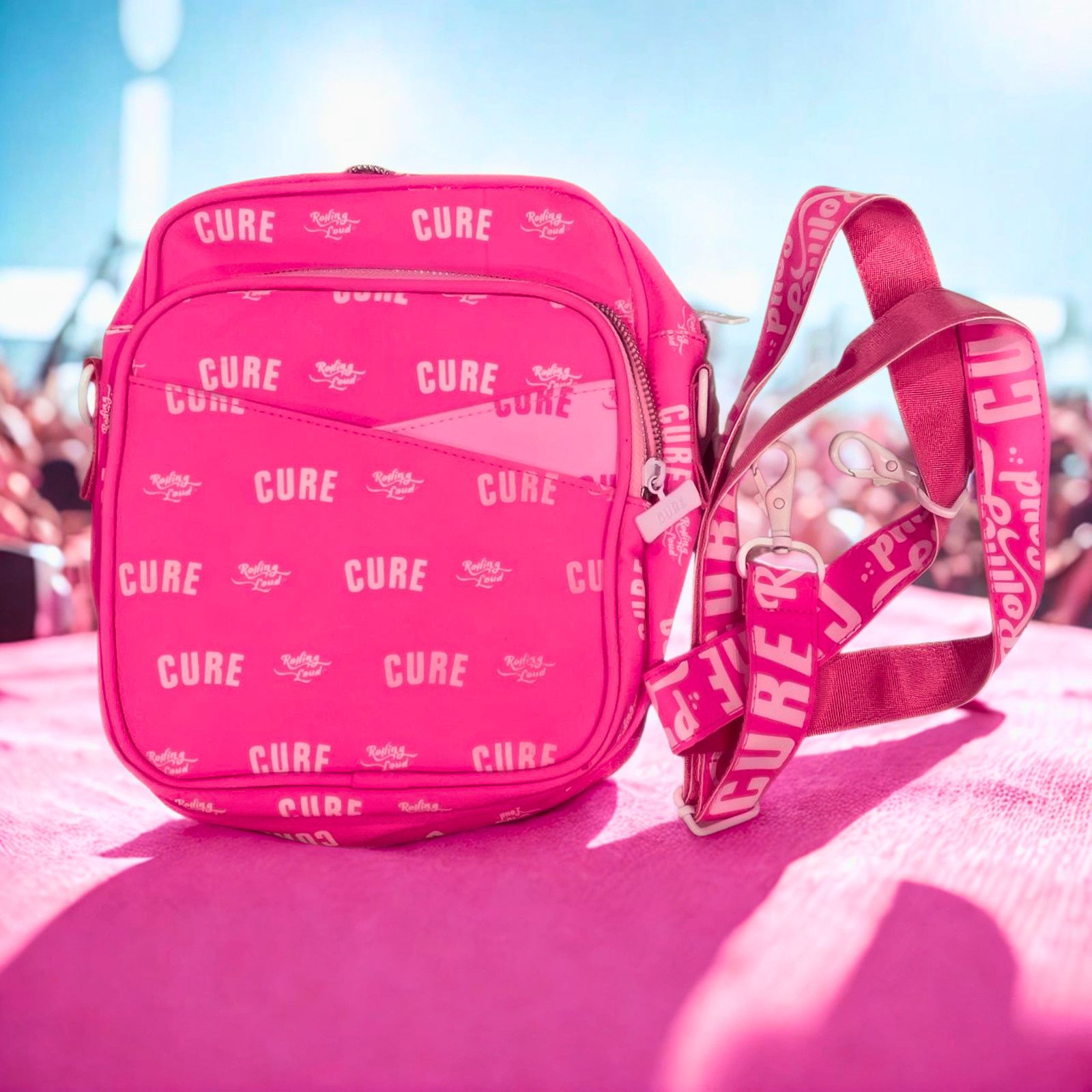 Other CURE x Rolling Loud Hot Pink 3M Reflective Messenger Bag NIB Size ONE SIZE - 1 Thumbnail