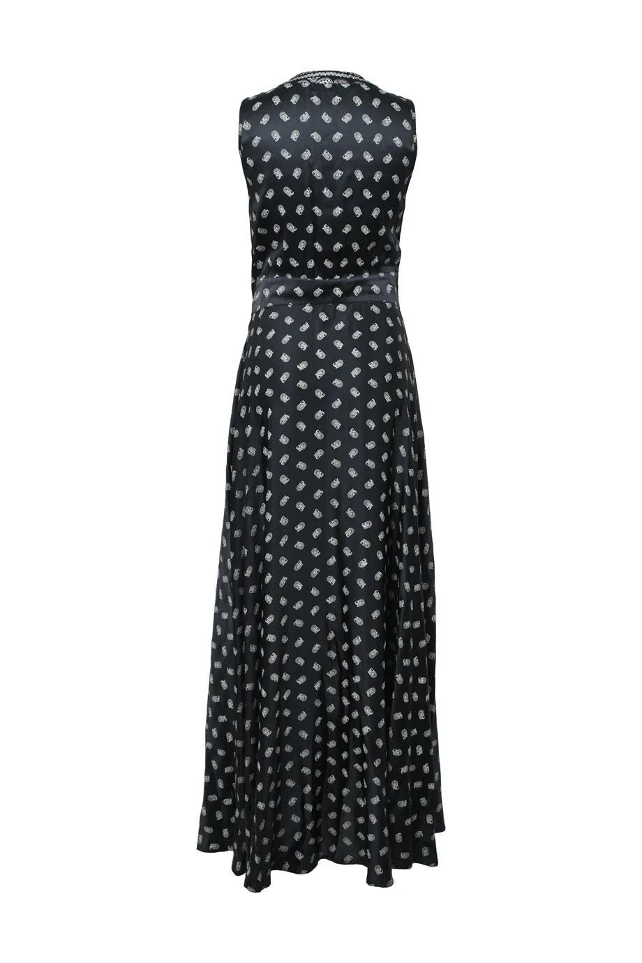 Balmain Paisley Monogram Dress Maxi Silk Sleeveless Size 30 / 44 Size M / US 6-8 / IT 42-44 - 3 Thumbnail