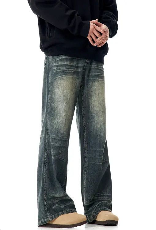 VIBE American retro straight washed loose versatile flared jeans Size US 32 / EU 48 - 3 Thumbnail