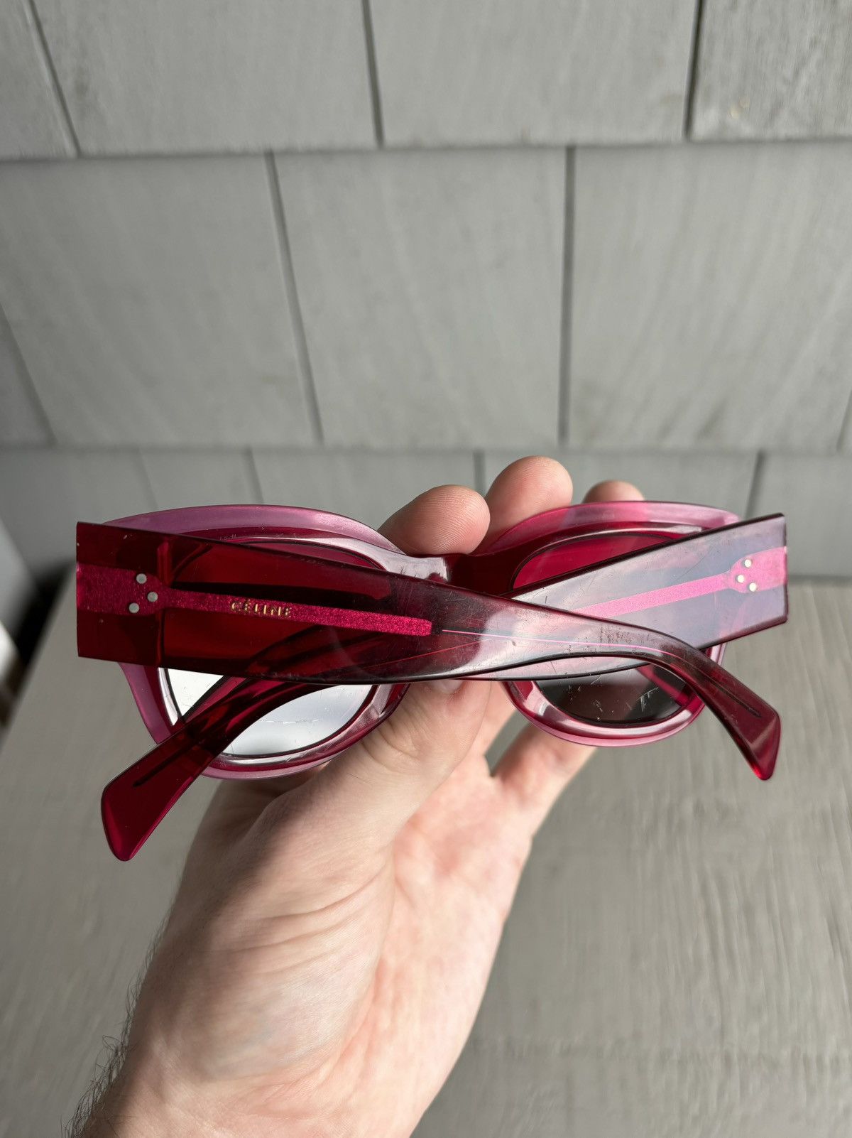 Celine × Designer Celine Sunglasses CL 41446/S Oversized Wayfarer Pink Céline Size ONE SIZE - 4 Thumbnail