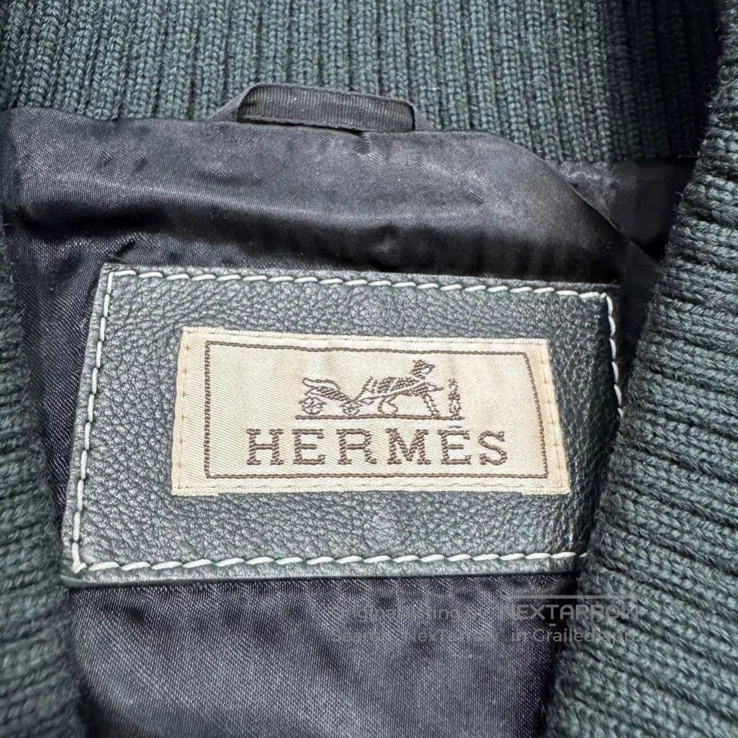 Hermes Hermes Dark Green Leather Jacket. Size US XL / EU 56 / 4 - 2 Thumbnail