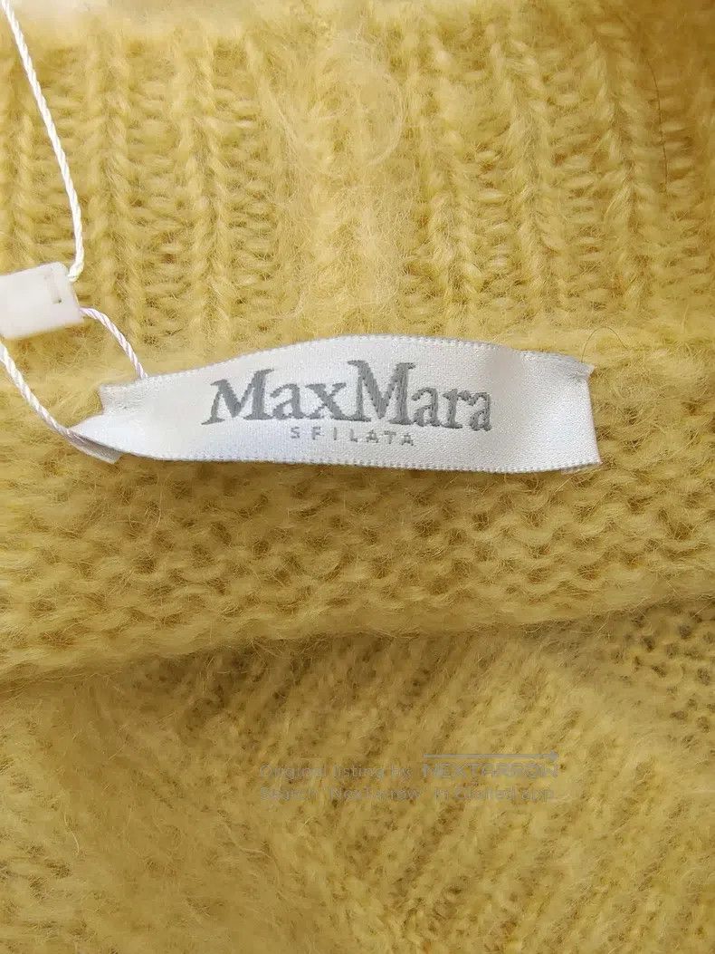 Max Mara Max Mara Light Yellow Knit Cardigan Open-Front Jacket Size XL / US 12-14 / IT 48-50 - 3 Thumbnail