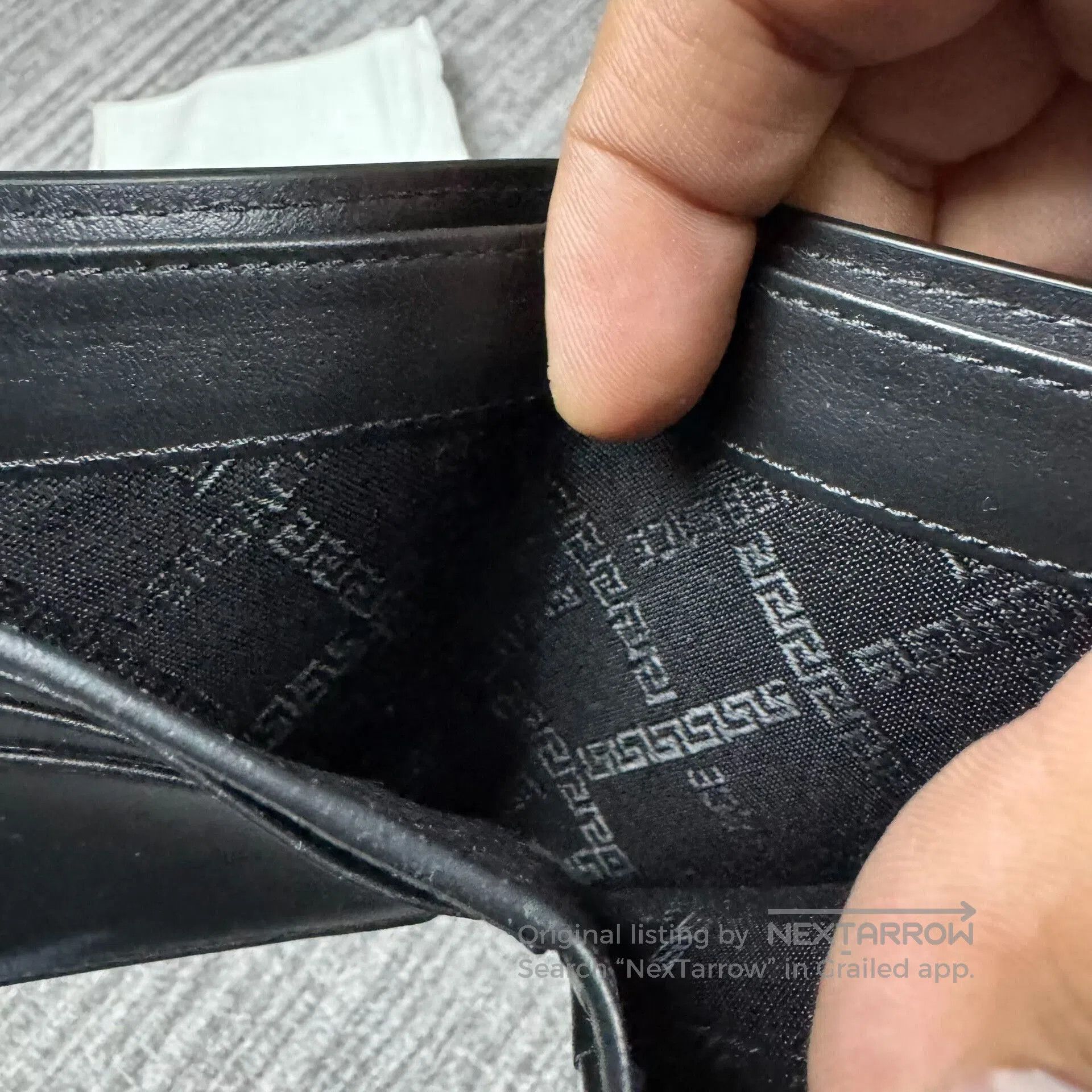 Versace Versace Black Fold Wallet with Print. Size ONE SIZE - 5 Thumbnail
