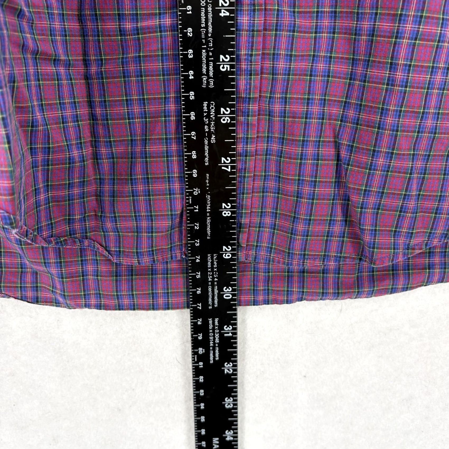 Ralph Lauren VINTAGE Ralph Lauren Shirt Mens 15.5 34/35 Purple Check Long Sleeve Yarmouth 90s Size US L / EU 52-54 / 3 - 6 Thumbnail