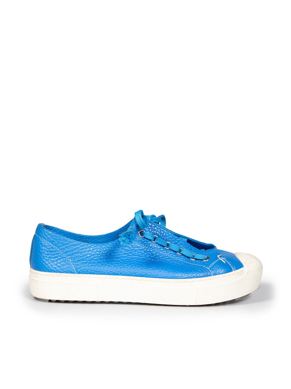 Fendi Blue Leather Domino Trainers Size US 8 / IT 38 - 1 Thumbnail