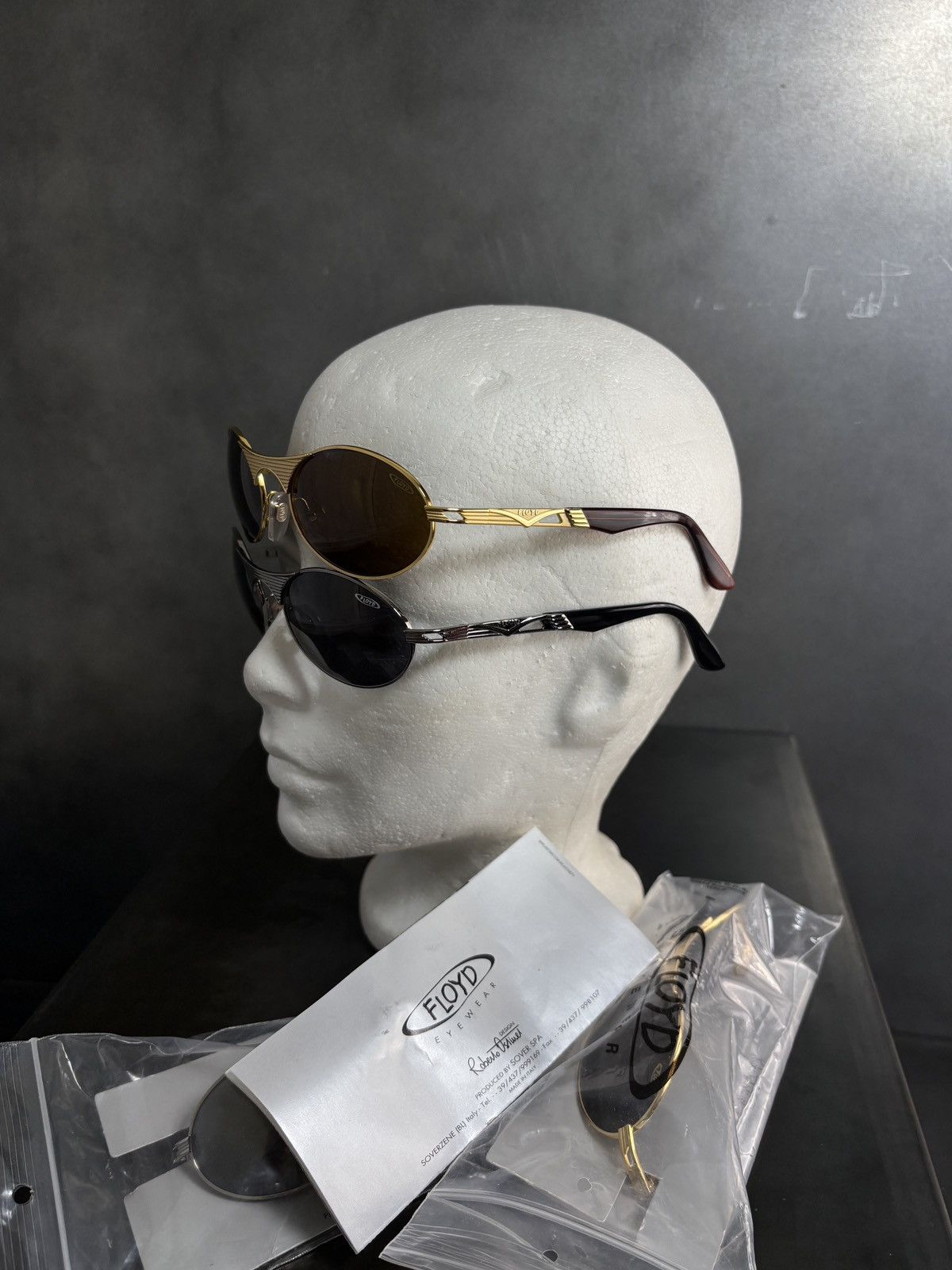 Vintage 2 Pairs of 1990s Vintage Sunglasses Floyd JPG Metal Chrome Size ONE SIZE - 2 Thumbnail