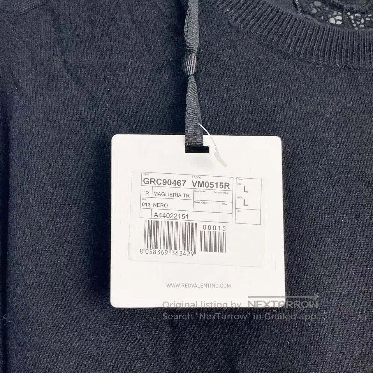 Valentino Valentino Black Cashmere Long Sleeve Top. Size US L / EU 52-54 / 3 - 6 Thumbnail