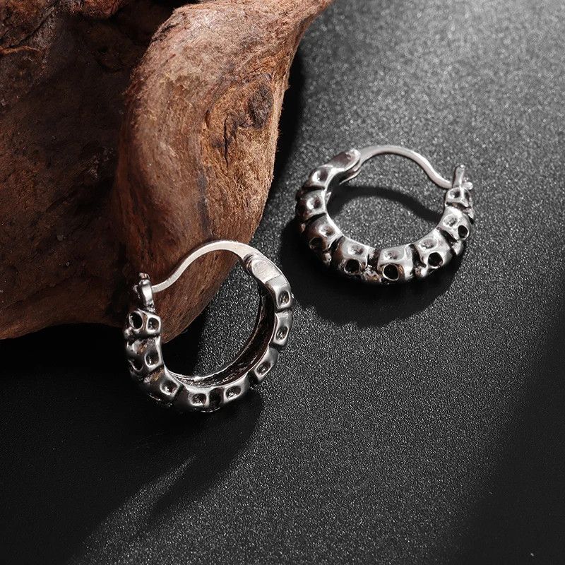 Jewelry × Vintage Gothic Full Ghost Head Skull Earrings Size ONE SIZE - 3 Thumbnail