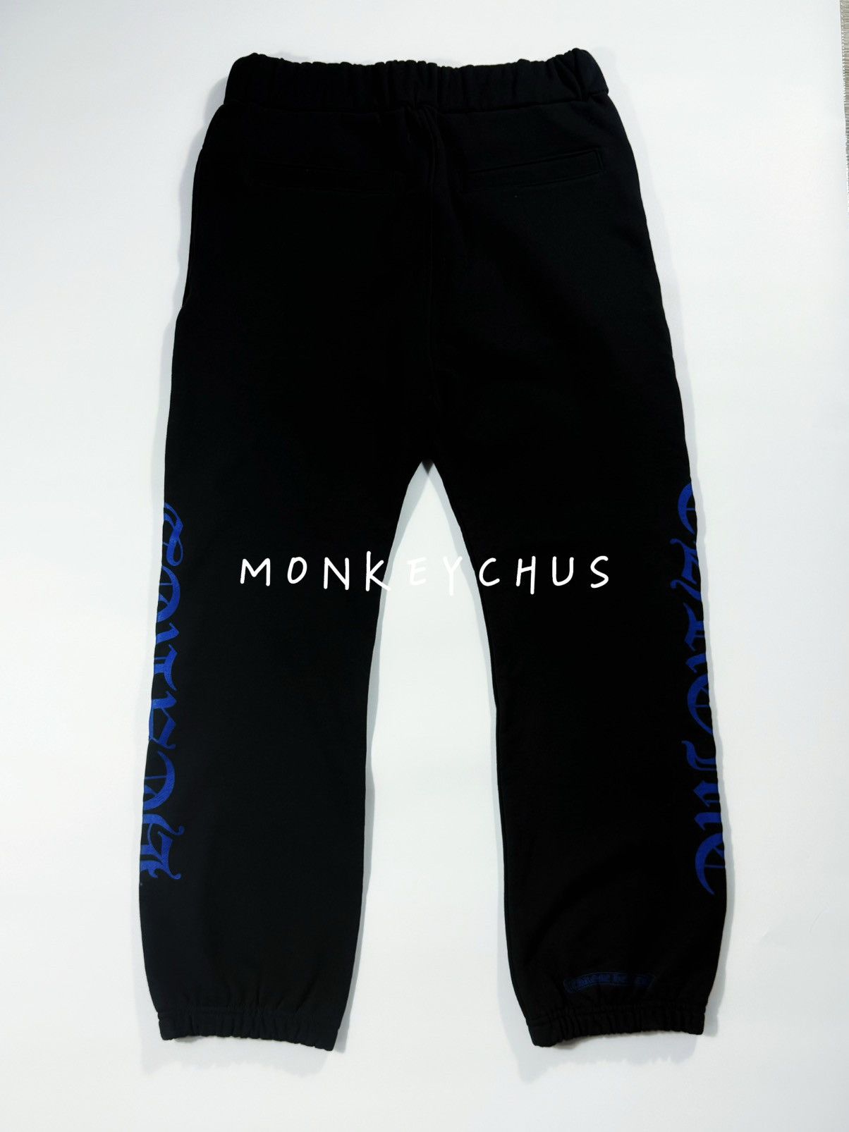 Chrome Hearts 🔥Chrome Hearts Black Blue Horseshoe Logo Sweatpants🔥 Size US 32 / EU 48 - 2 Thumbnail