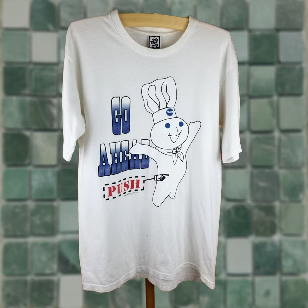 Vintage VINTAGE 96' PILLSBURY COMPANY DOUGHBOY WHITE COTTON SINGLE STITCH T-SHIRT SZ L Size US L / EU 52-54 / 3 - 1 Thumbnail