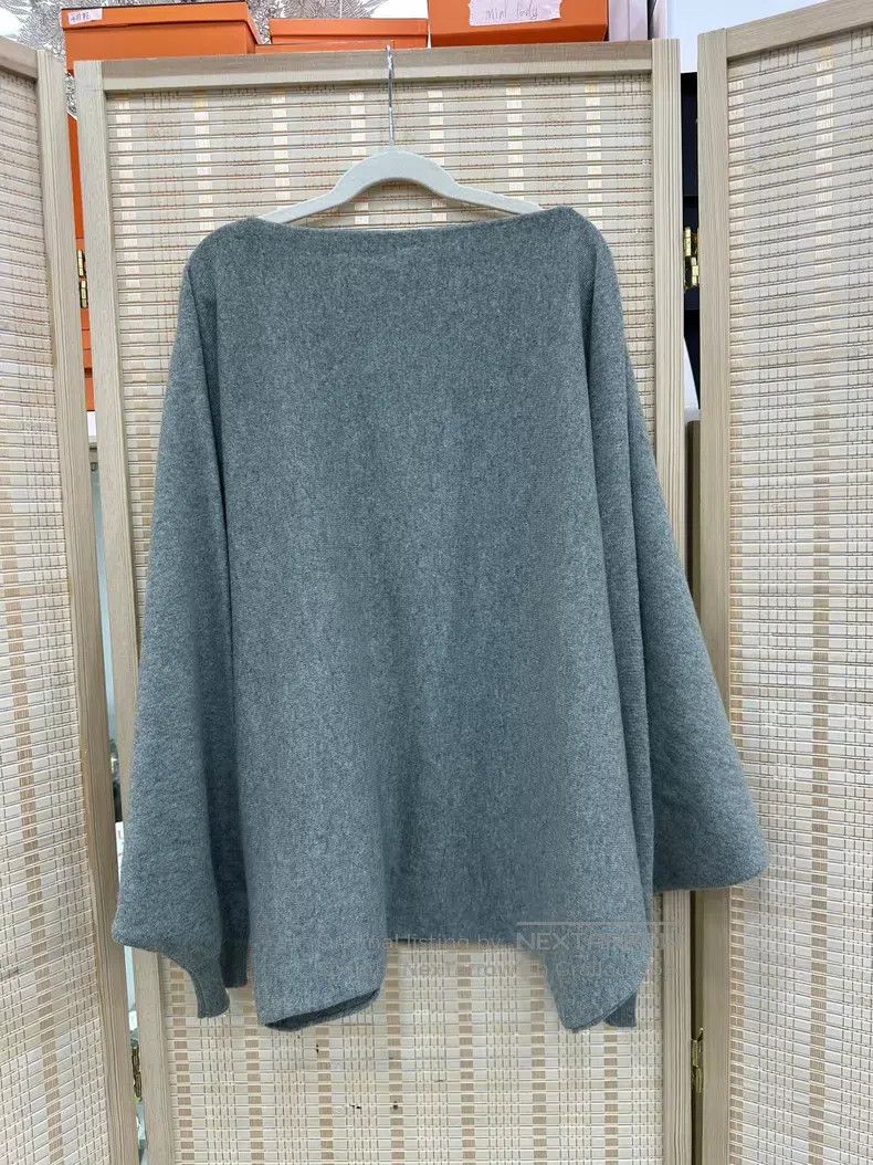 Hermes Hermes Pure cashmere bat gray sweater Size XS / US 0-2 / IT 36-38 - 1 Thumbnail