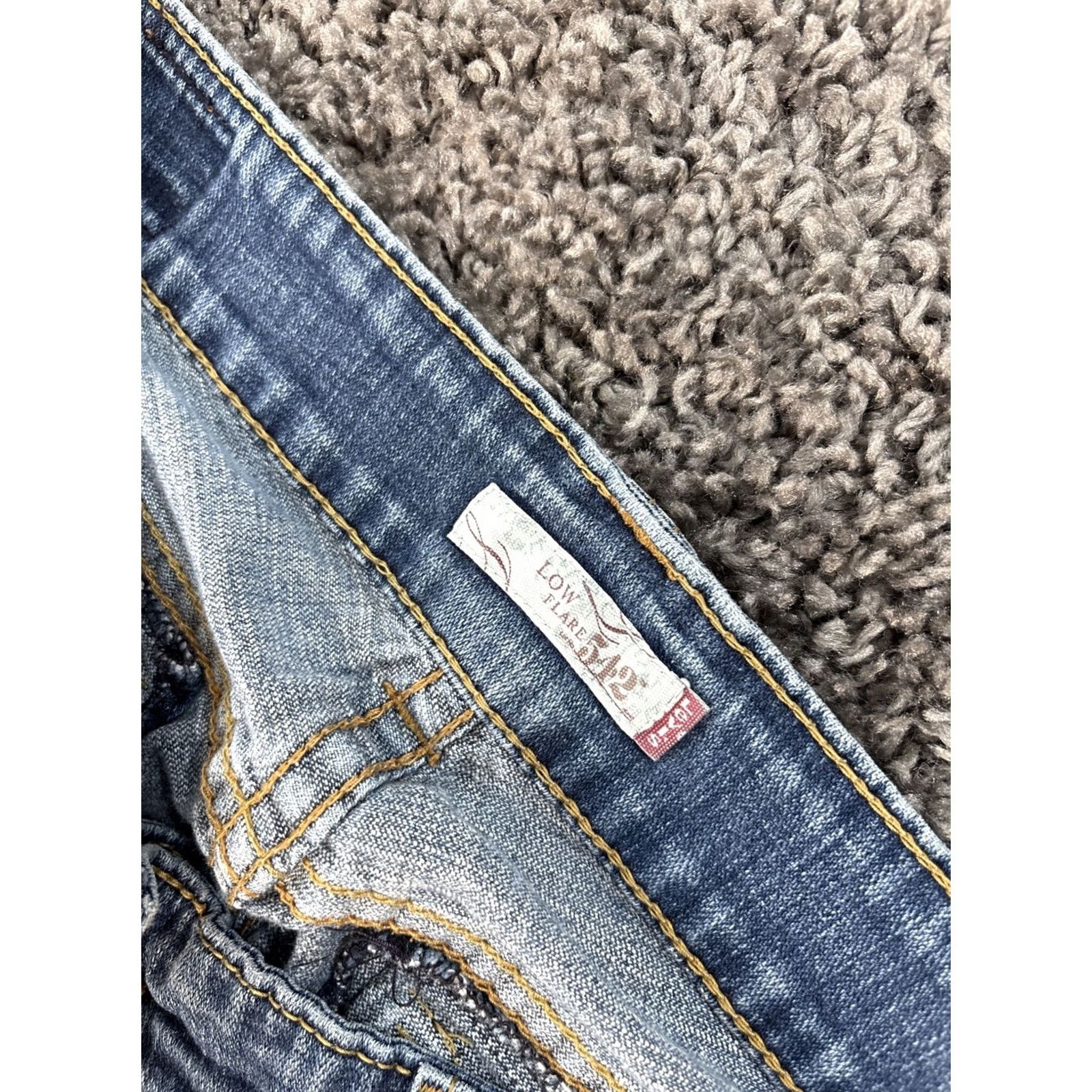Levi's Vtg Levi's 542 Jeans Womens 32x28 Denim Flared Low Rise Blue Stretch 5-Pocket Cowboy Preppy Pants Size 24" / US 00 / IT 34 - 6 Thumbnail