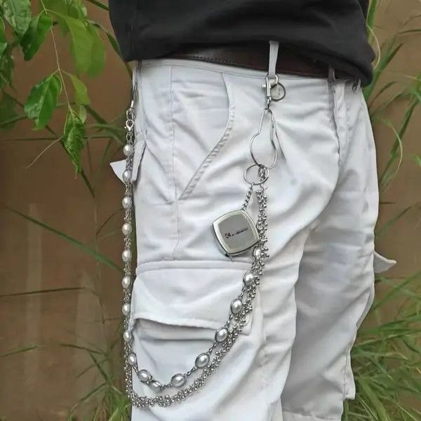 Vintage Masumizu x Juri Pearl Layer Waist Metal Wallet Chain Size ONE SIZE - 3 Thumbnail