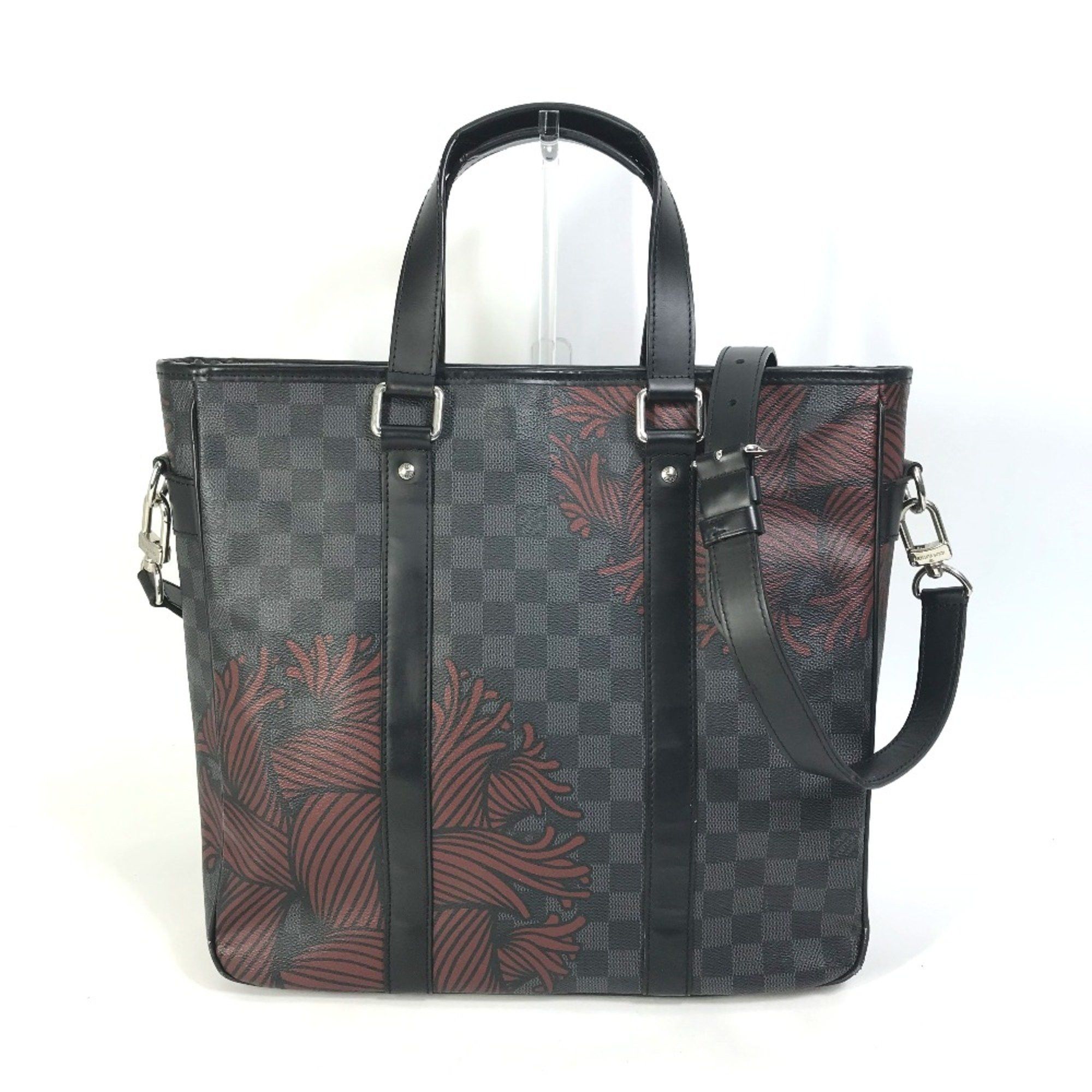 Louis Vuitton Louis Vuitton N41717 2WAY Shoulder Bag Tote Bag Black Red Size ONE SIZE - 1 Thumbnail