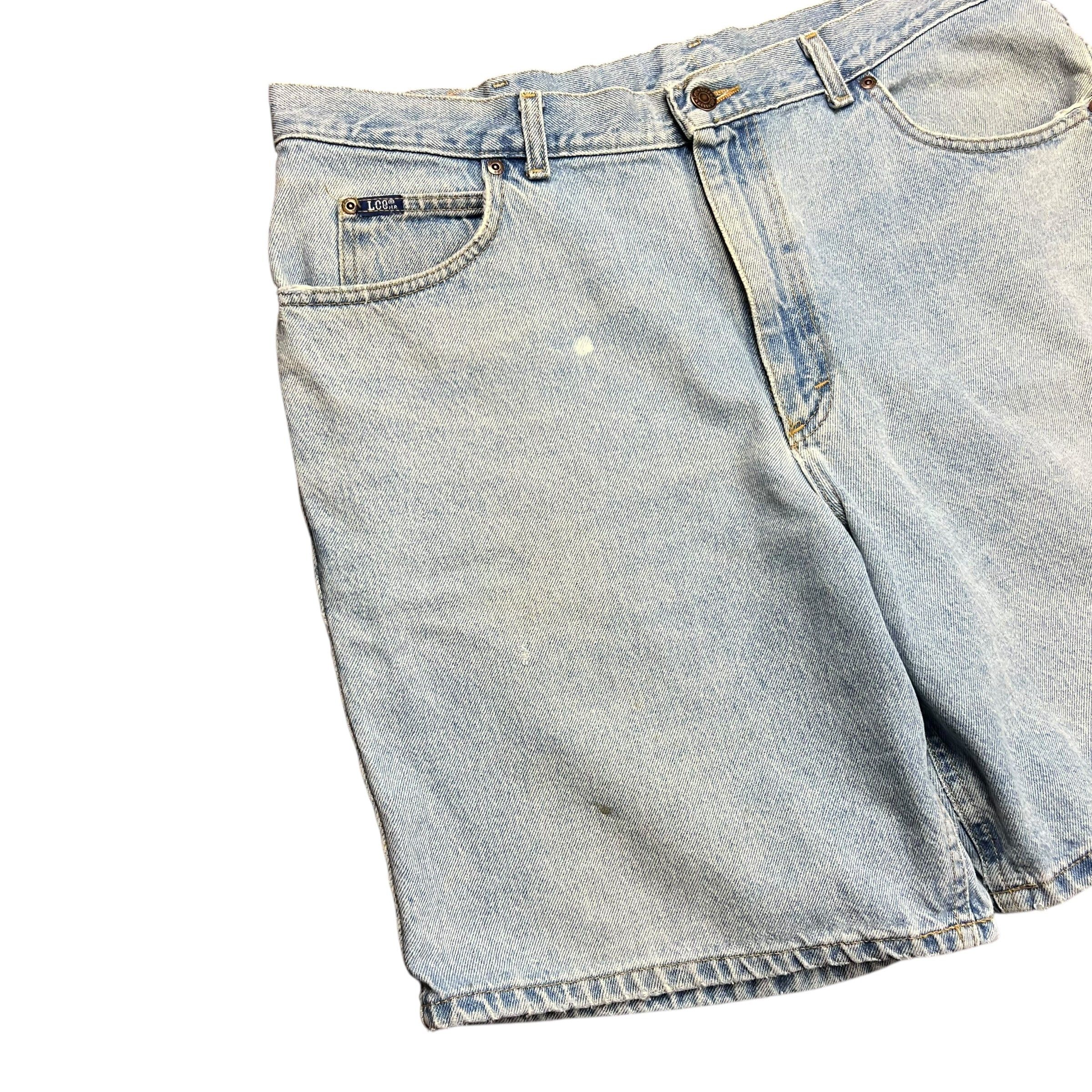 Lee Lee Light Wash Baggy Jean Shorts - 38" Size US 38 / EU 54 - 2 Thumbnail