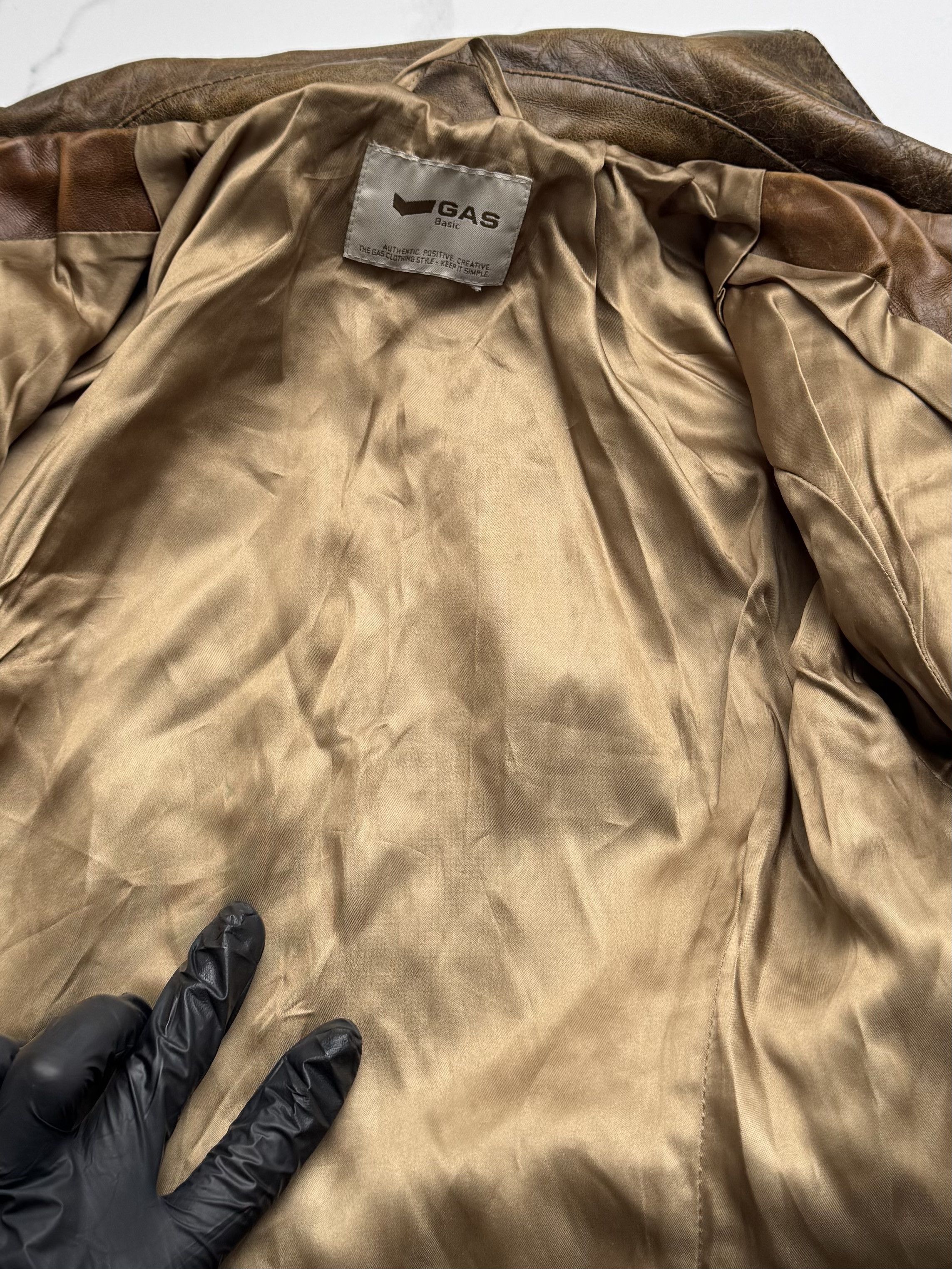 Vintage Y2K Brown Leather Jacket Womens Fitted Button Up Biker Style Size S / US 4 / IT 40 - 10 Thumbnail