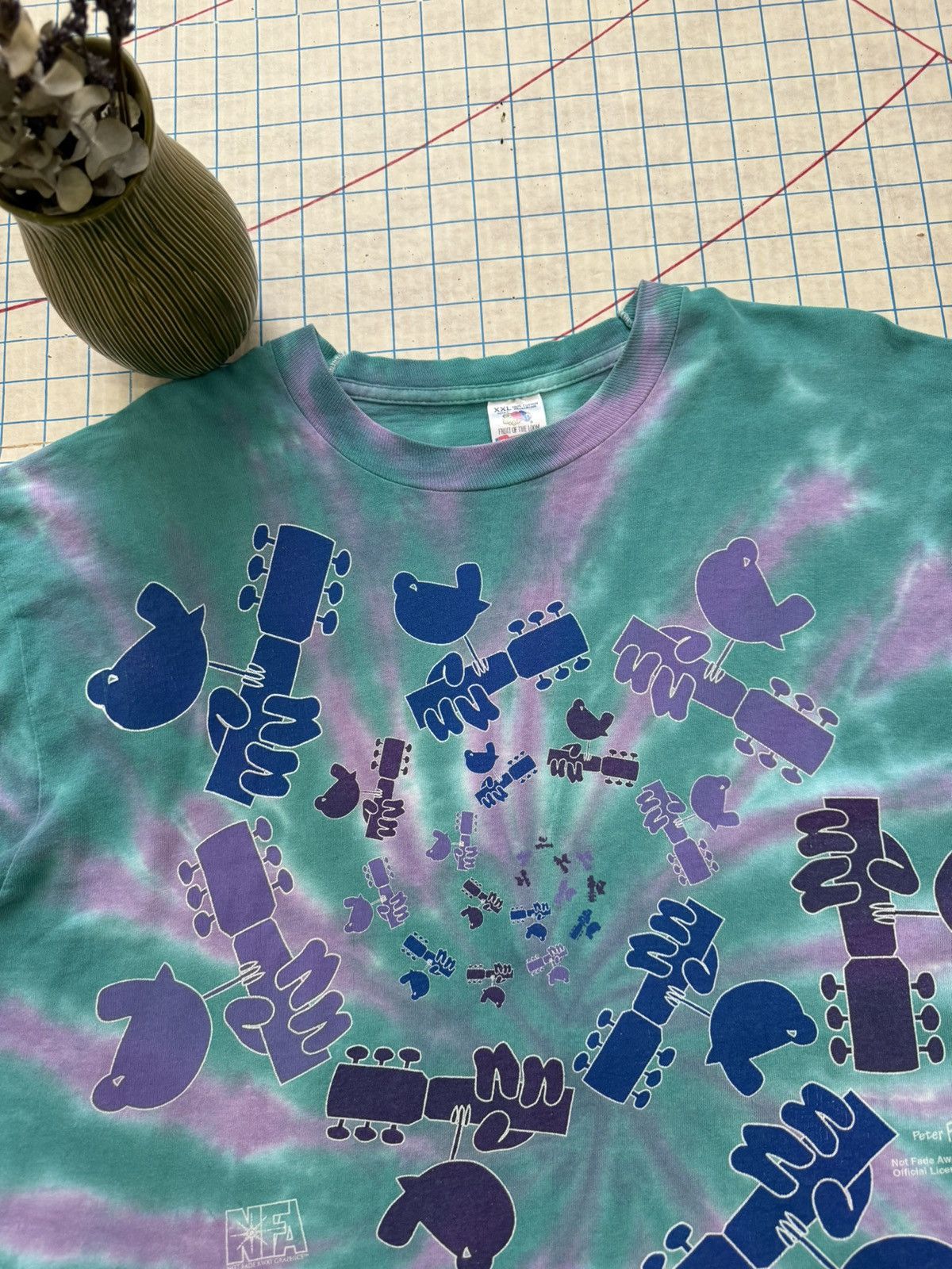 Band Tees × Vintage Vintage Woodstock 94 Tie Dye No Fade Away Rock Tee XXL Size US XXL / EU 58 / 5 - 7 Thumbnail