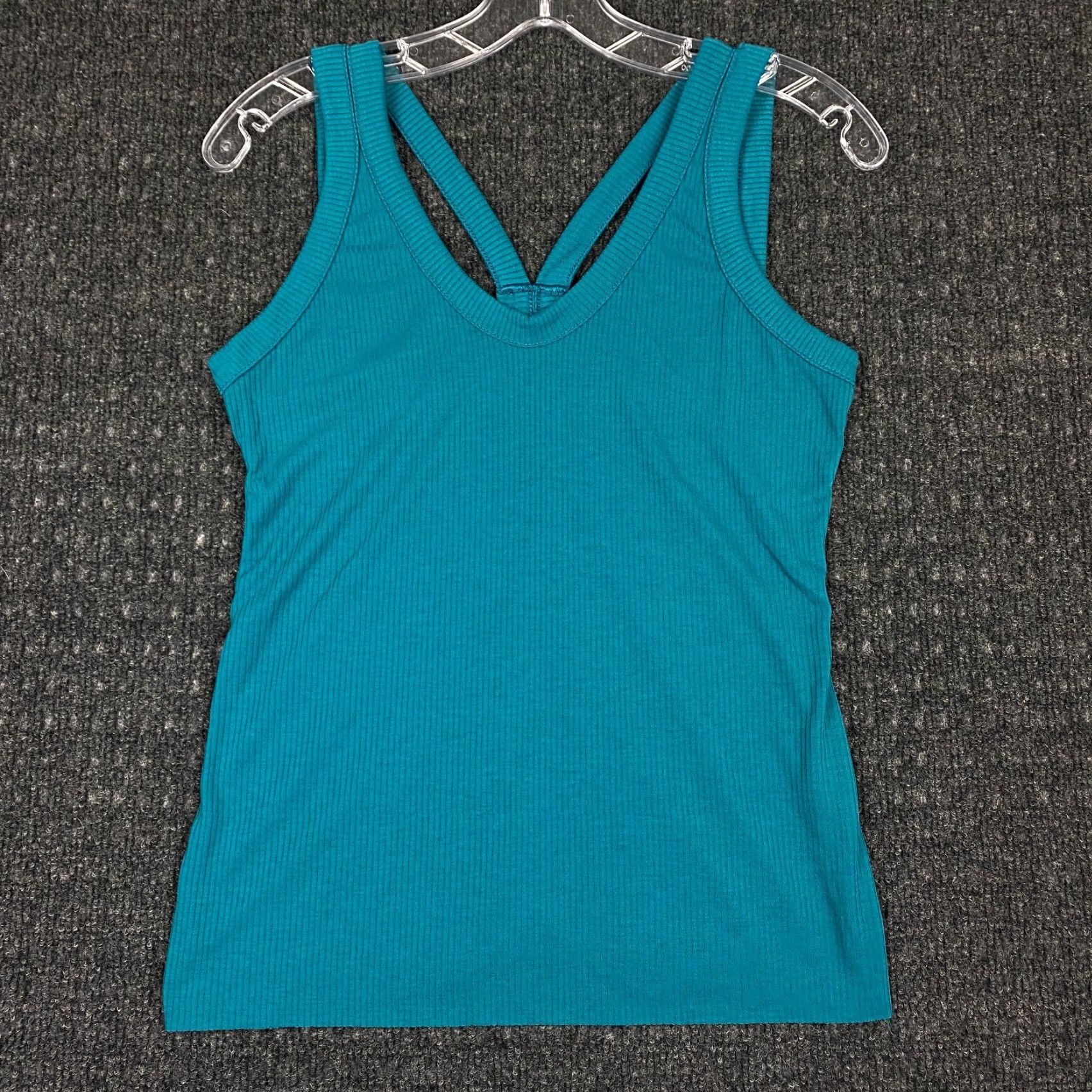 Nike VINTAGE Womens Nike Activewear Tank Top Teal Blue Racerback Ribbed Size 6 Size M / US 6-8 / IT 42-44 - 2 Thumbnail