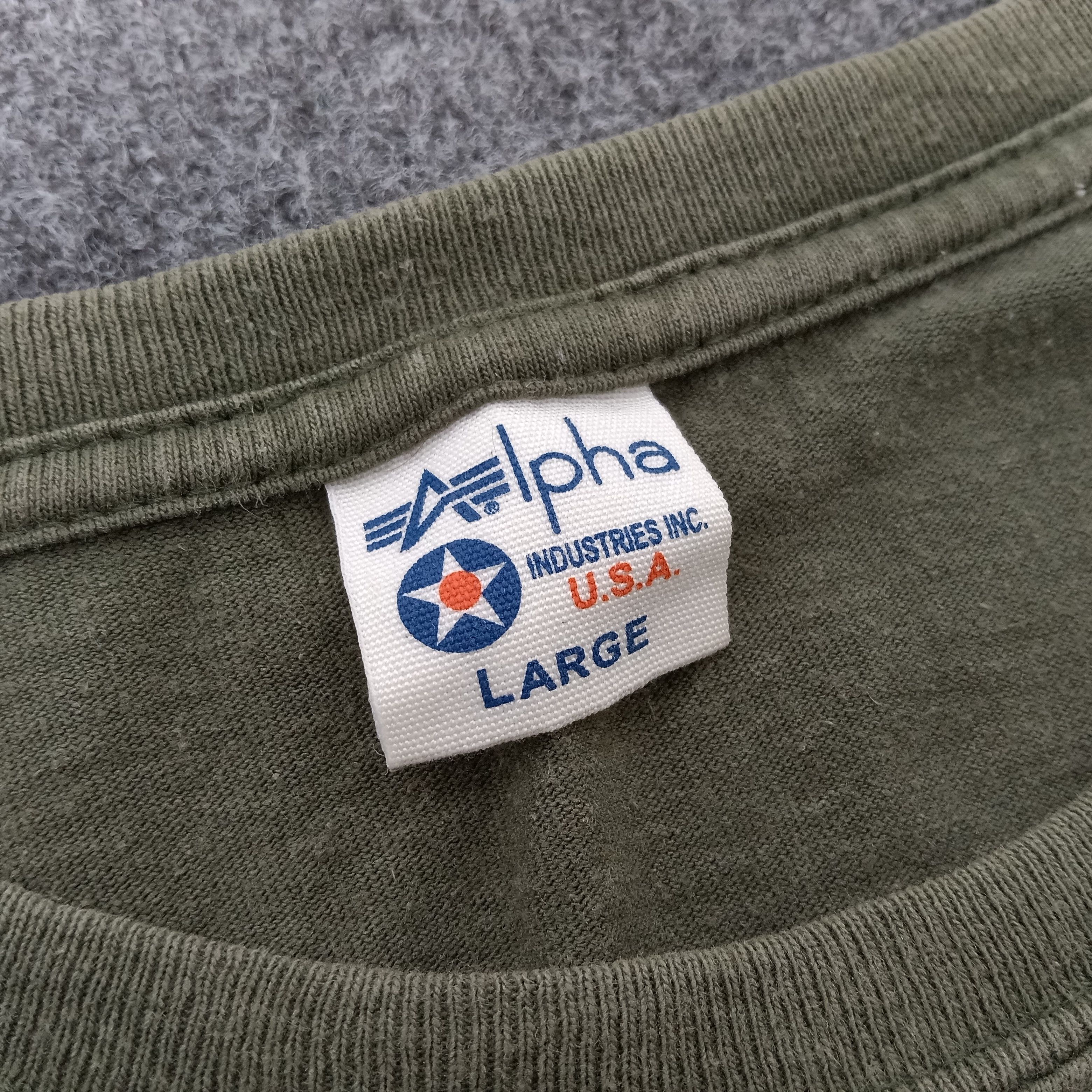 Alpha Industries × Vintage Alpha Industries Military Army Style Tshirt Size US L / EU 52-54 / 3 - 6 Thumbnail
