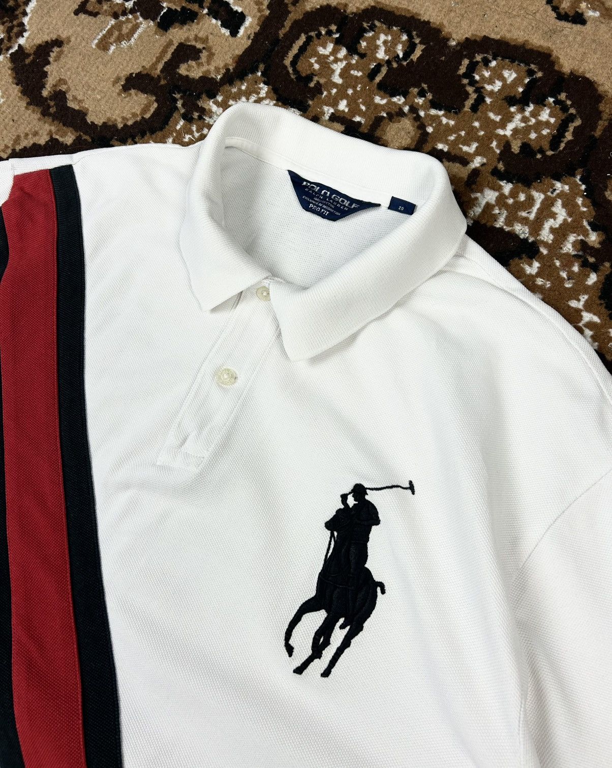 Polo Ralph Lauren × Vintage × Yves Saint Laurent Rare Vintage Polo Ralph Lauren Golf Polo Shirt Dubai Y2k Size US XL / EU 56 / 4 - 5 Thumbnail