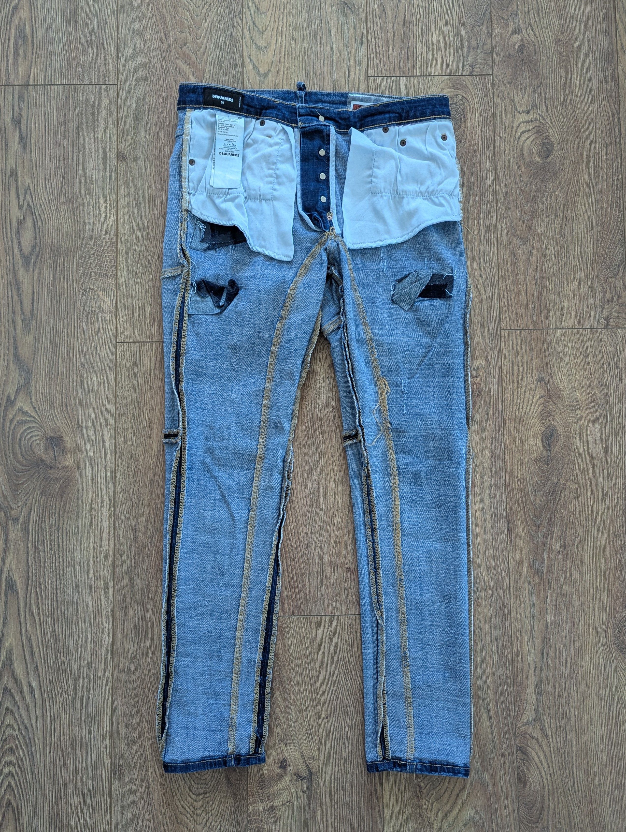 Dsquared2 DSQUARED2 Tidy Biker Jean Dean Caten Denim Pants MadeInItaly Size US 34 / EU 50 - 11 Thumbnail