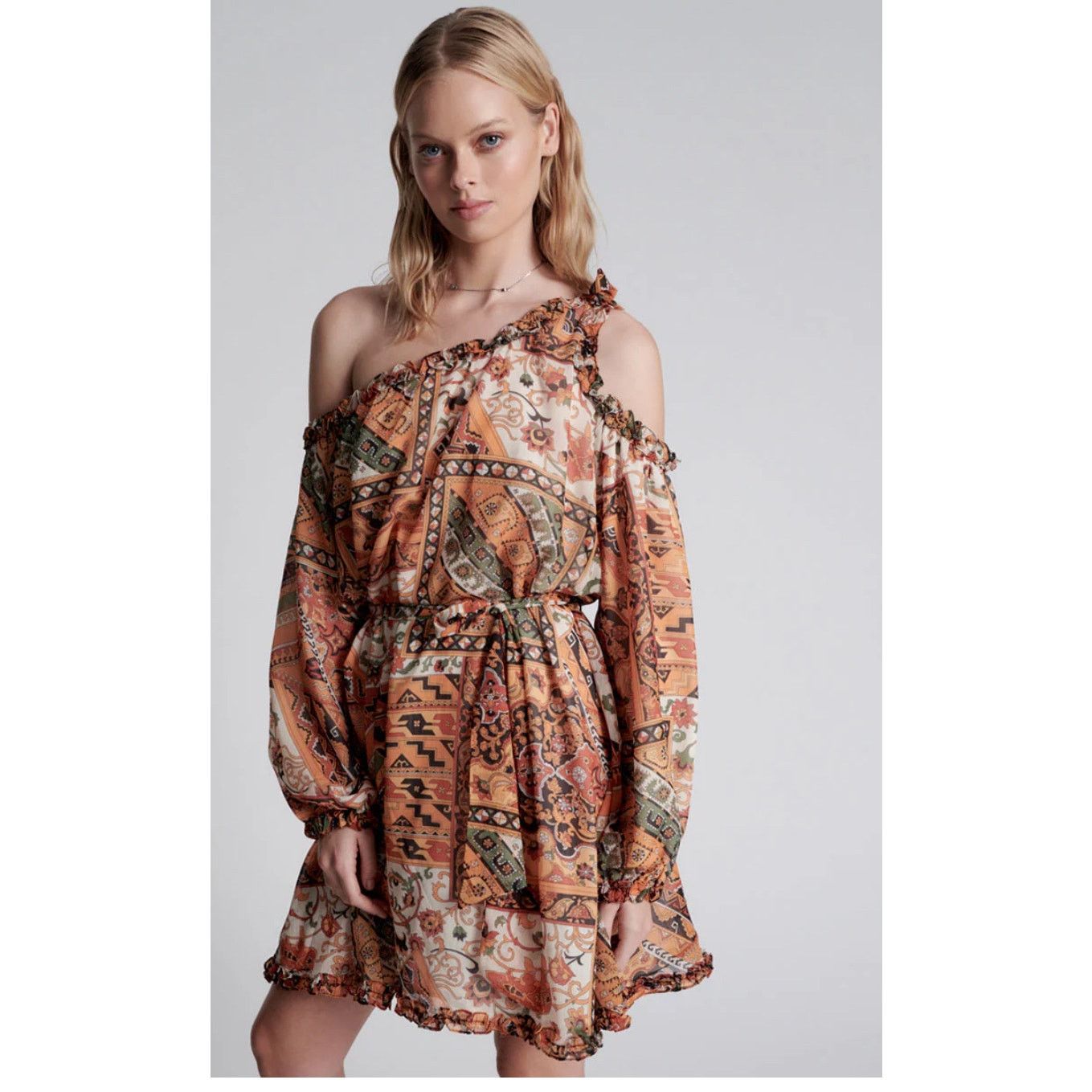 One Teaspoon One Teaspoon Bazar Paisley One Shoulder Mini Dress, NwT, XS Size XS / US 0-2 / IT 36-38 - 5 Thumbnail