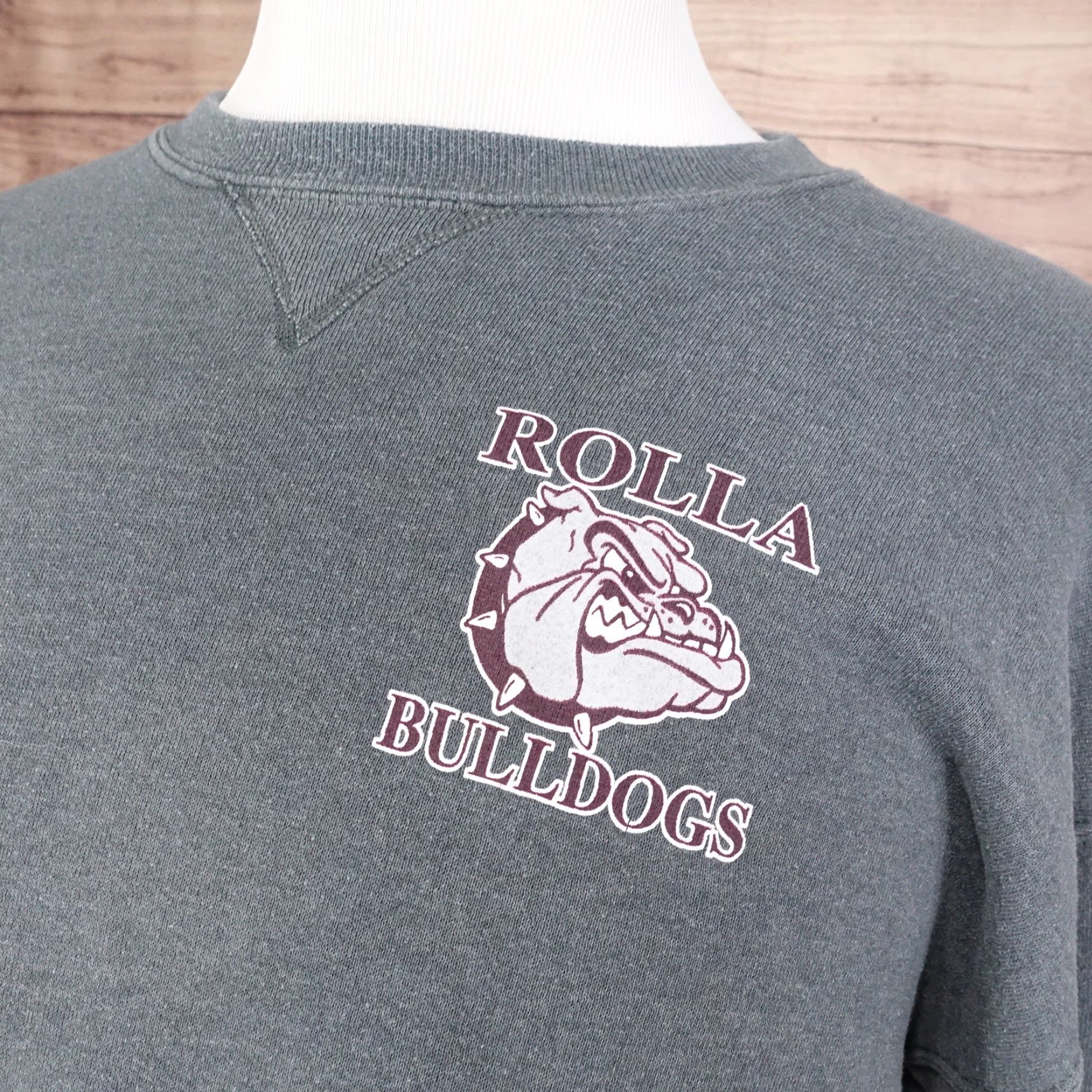 Russell Athletic Vintage Missouri Russell Athletic Rolla Bulldogs Crewneck Sweatshirt Adult Large Gray Cotton Blend 90s Mens Size US L / EU 52-54 / 3 - 2 Thumbnail