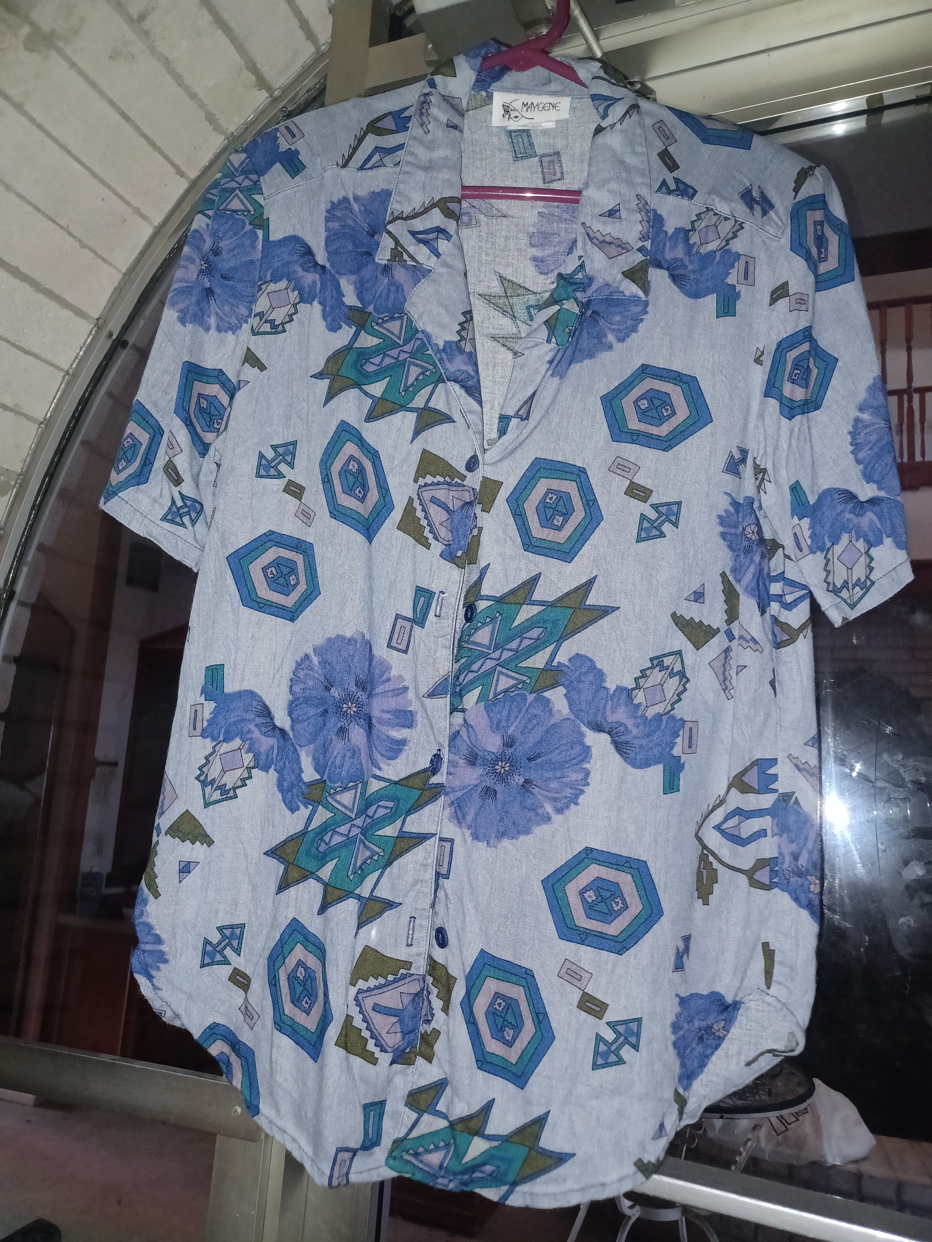 Other Maycene Women's Button-Up Blouse Small Blue Gray Size S / US 4 / IT 40 - 1 Thumbnail