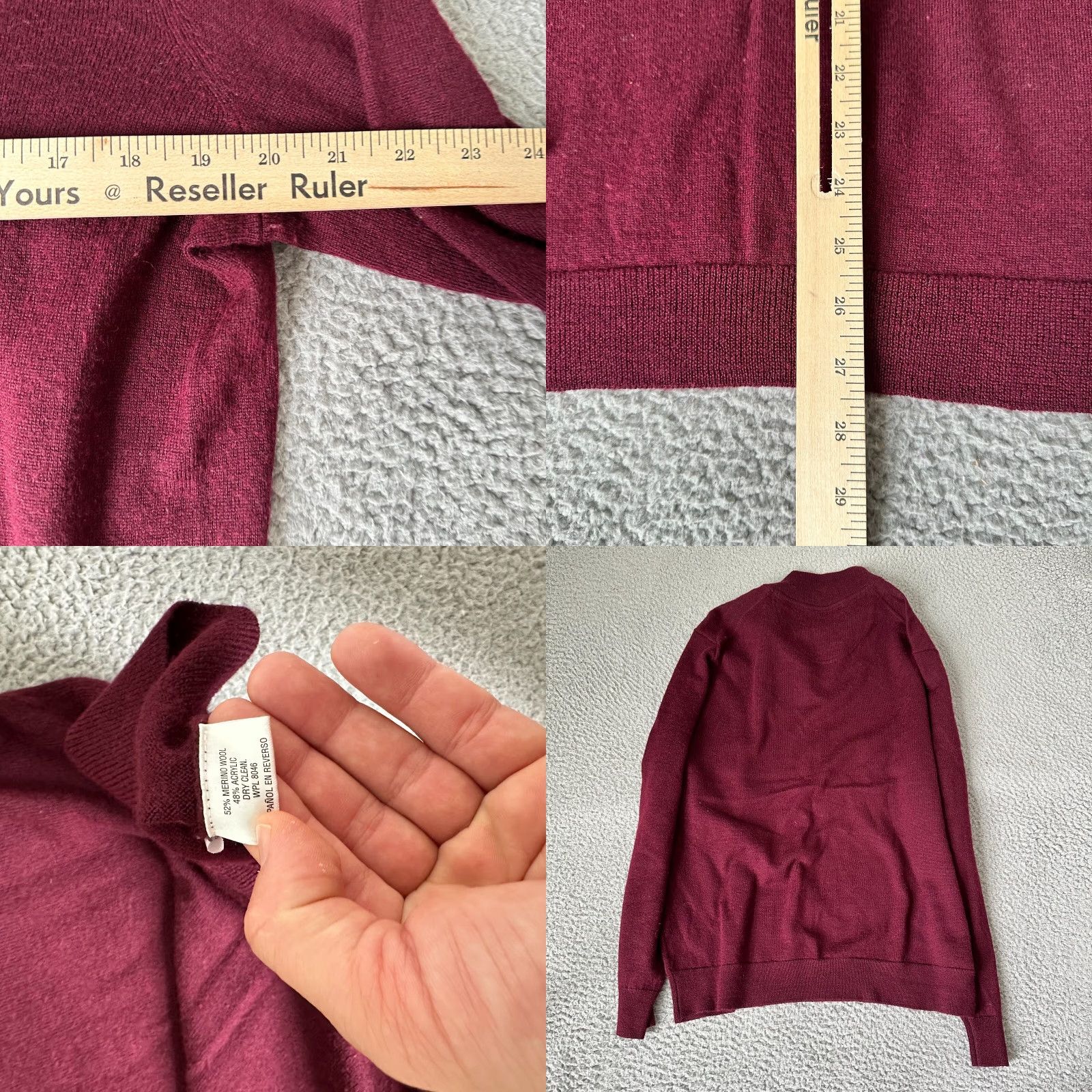 Club Room Club Room Sweater Adult Large Red Wool Knit 1/4 Zip Cranberry Pullover Mens Shirt Size US L / EU 52-54 / 3 - 8 Thumbnail