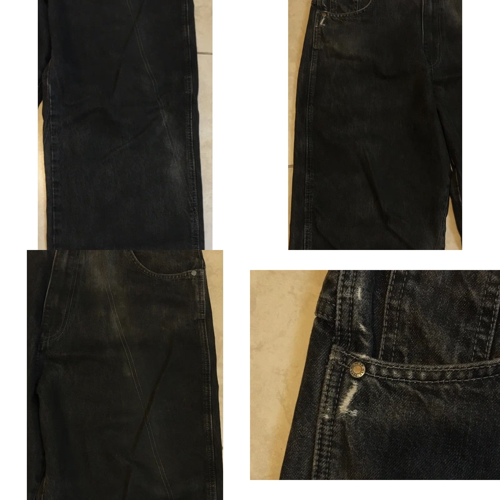 JNCO VINTAGE Wu Wear Jeans 36 Black Distressed Baggy 90s Hip Hop 80s 90s USA Mens Jeans Regular Large Size US 36 / EU 52 - 10 Thumbnail