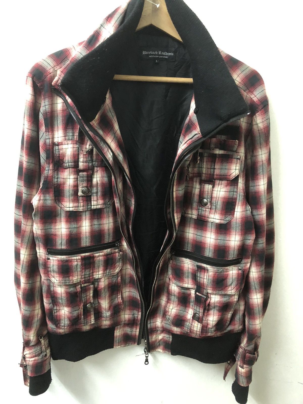 If Six Was Nine × Japanese Brand × Le Grande Bleu (L.G.B.) Bareback Realdress Tartan Double layer zipper Punk Jacket Size US L / EU 52-54 / 3 - 3 Thumbnail
