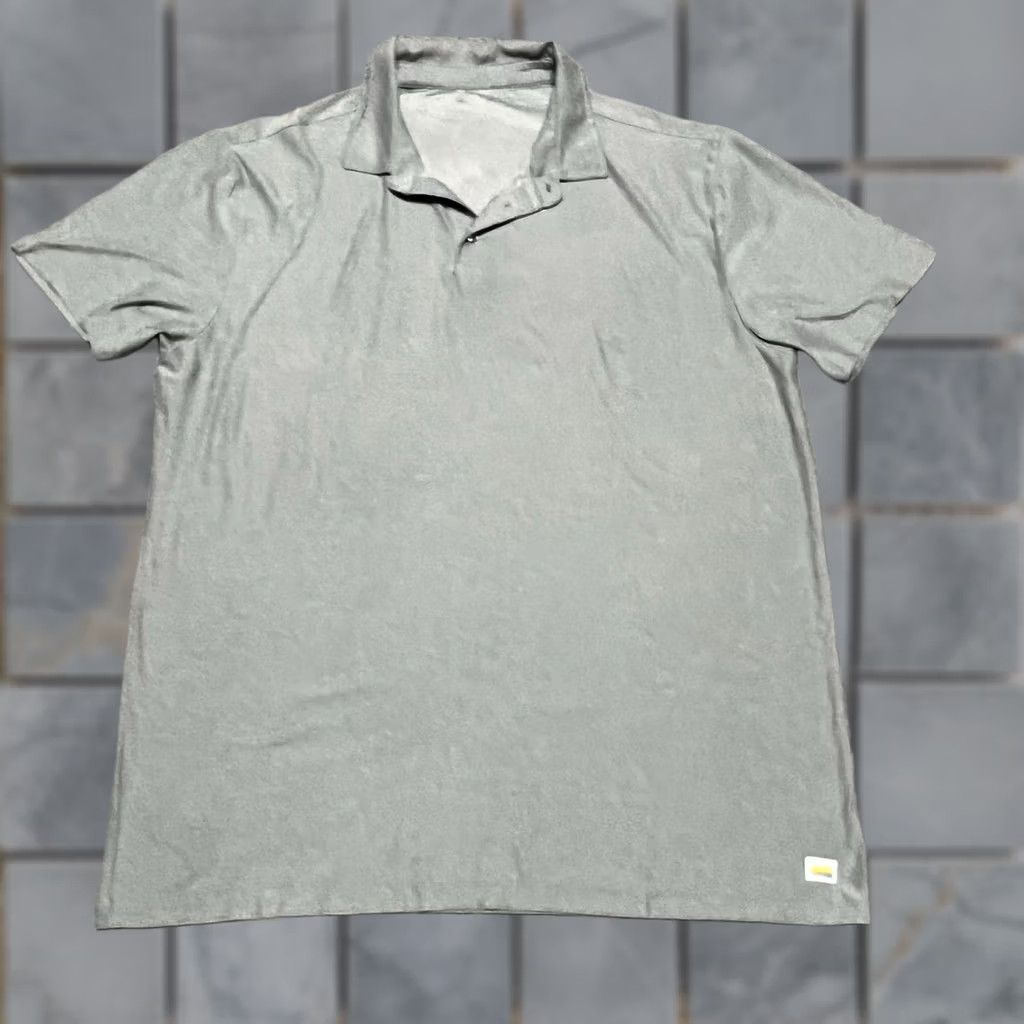 Vuori Vuori Polo Shirt Mens XL Green Gray Solid Performance Stretch Short Sleeve Top Size US XL / EU 56 / 4 - 1 Thumbnail