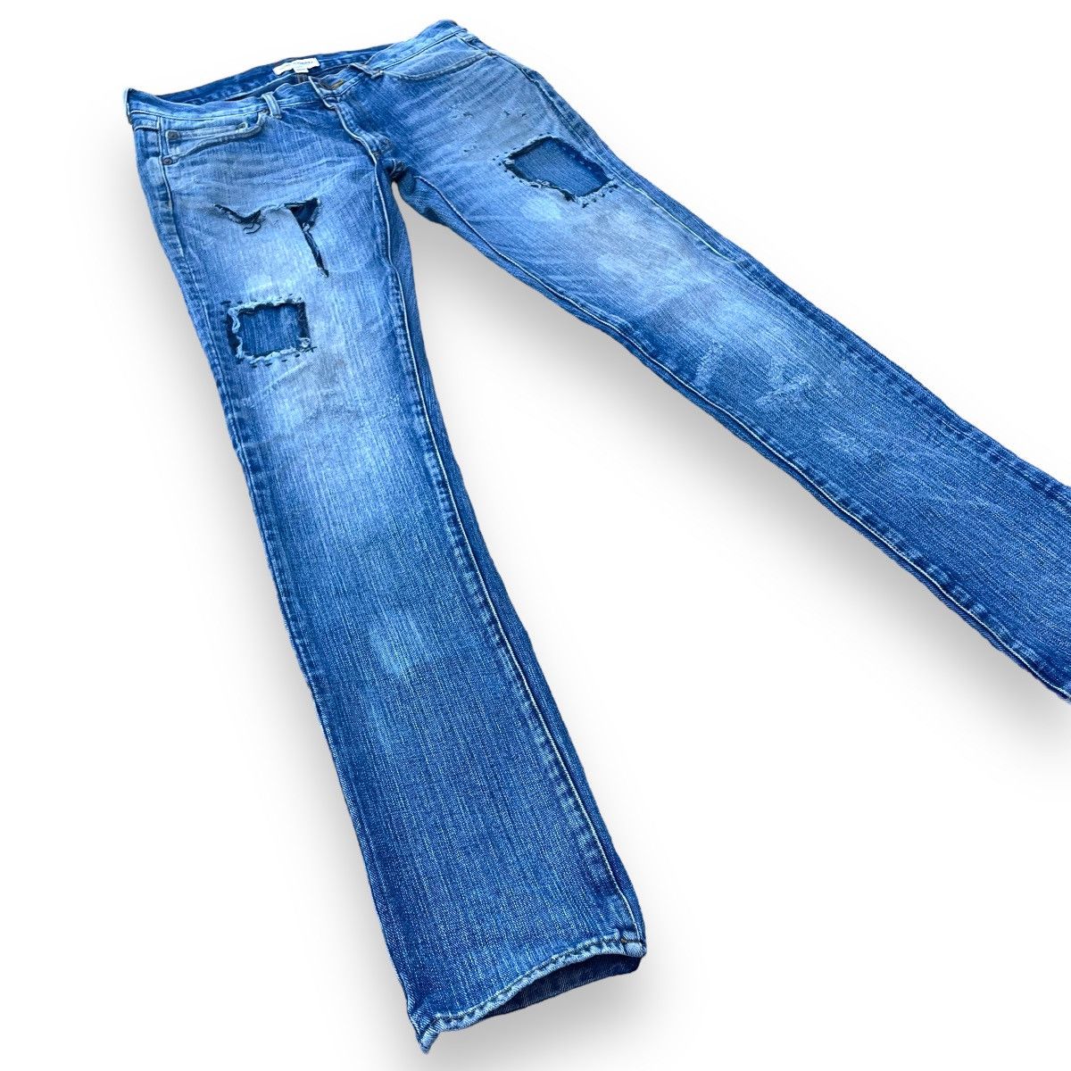 If Six Was Nine × Le Grande Bleu (L.G.B.) × NANO universe 🇯🇵 NANO UNIVERSE JAPAN DISTRESSED DENIM PANTS Size US 32 / EU 48 - 4 Thumbnail