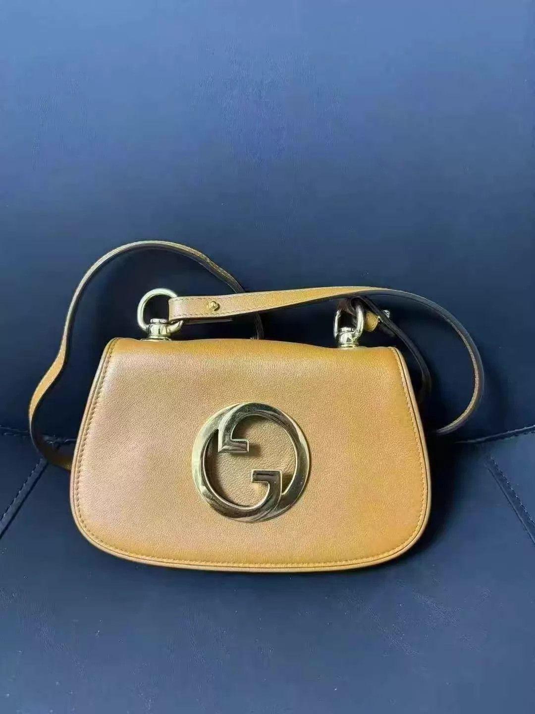 Gucci Gucci Blondie Double G All Leather Crossbody Bag New Size ONE SIZE - 1 Thumbnail