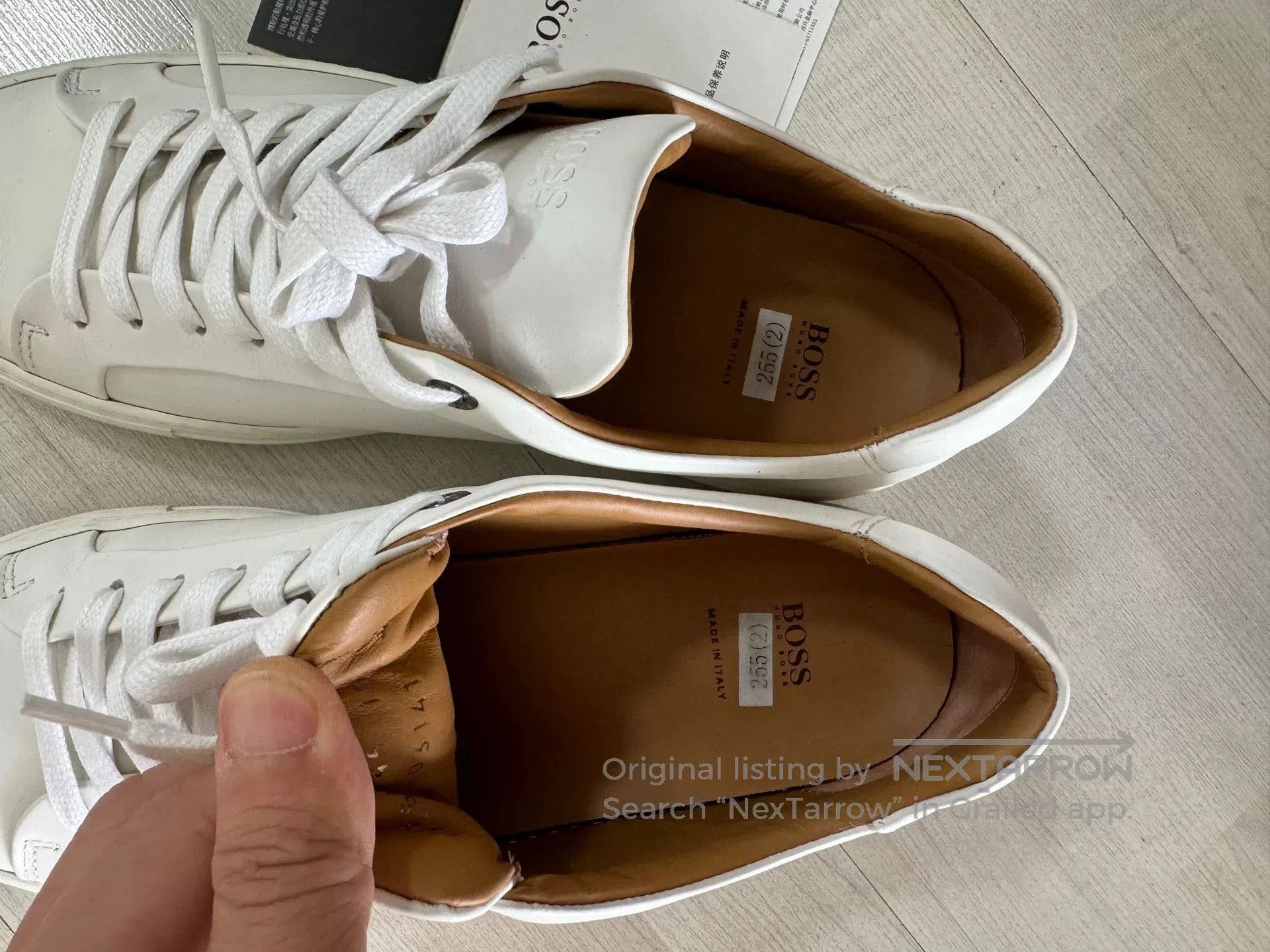 Hugo Boss HUGO BOSS White Leather Sneakers. Size US 8 / EU 41 - 7 Thumbnail