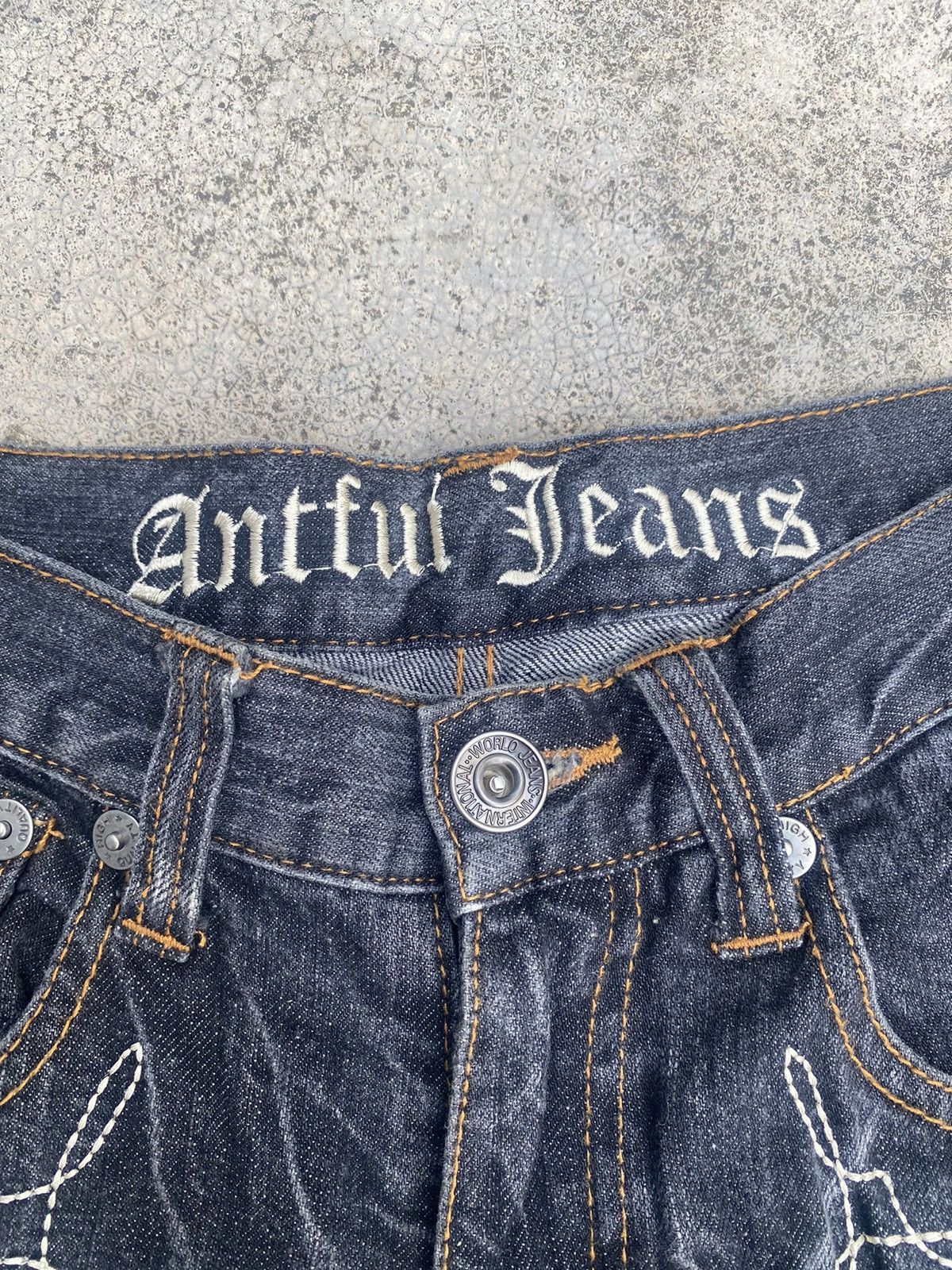 If Six Was Nine × Japanese Brand Flare Jeans Antful Distressed Clawmark Splash Size US 30 / EU 46 - 12 Thumbnail