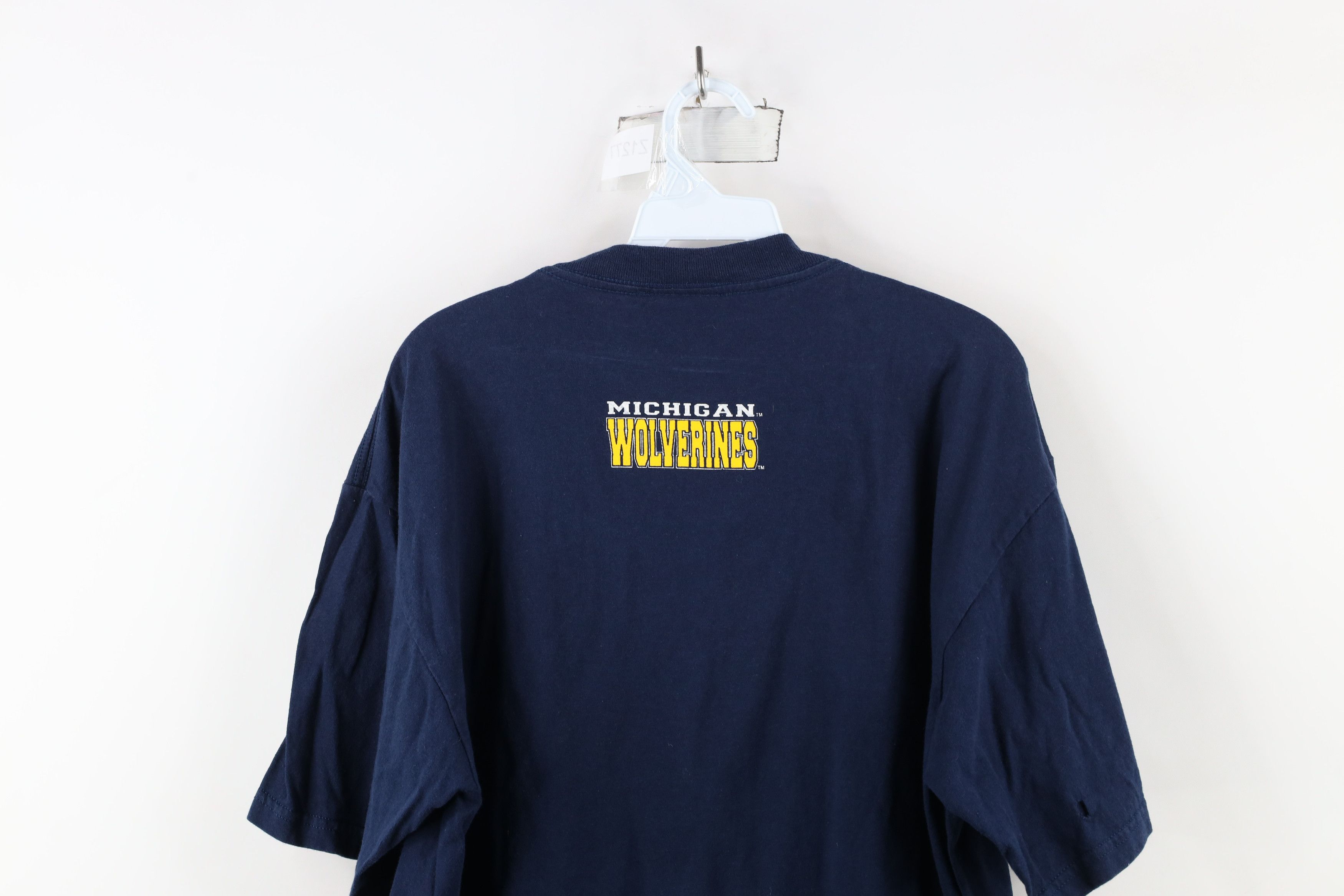 Vintage Vintage 90s University of Michigan Short Sleeve T-Shirt Size US XL / EU 56 / 4 - 10 Thumbnail
