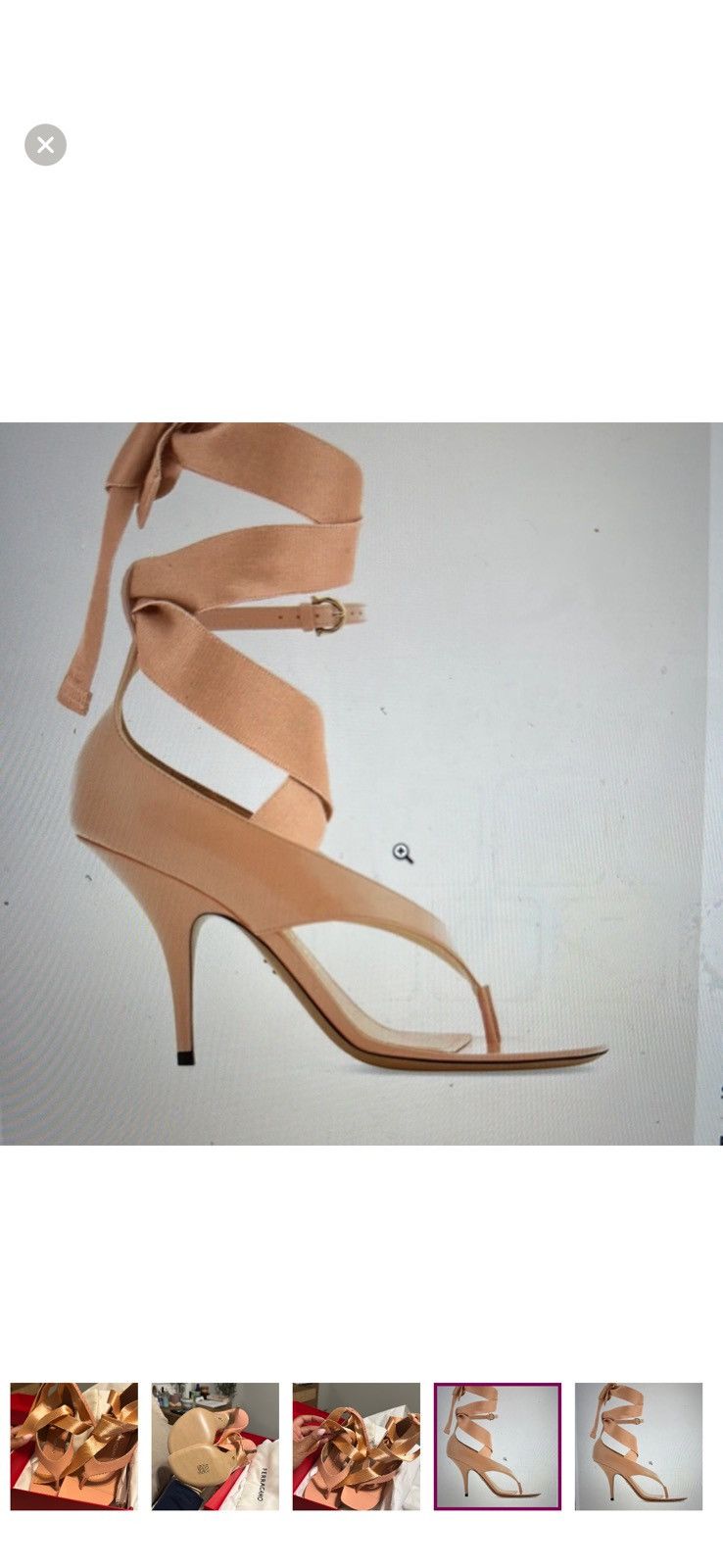 Salvatore Ferragamo Leliu Ribbon Sandal Size US 9.5 / IT 39.5 - 8 Thumbnail